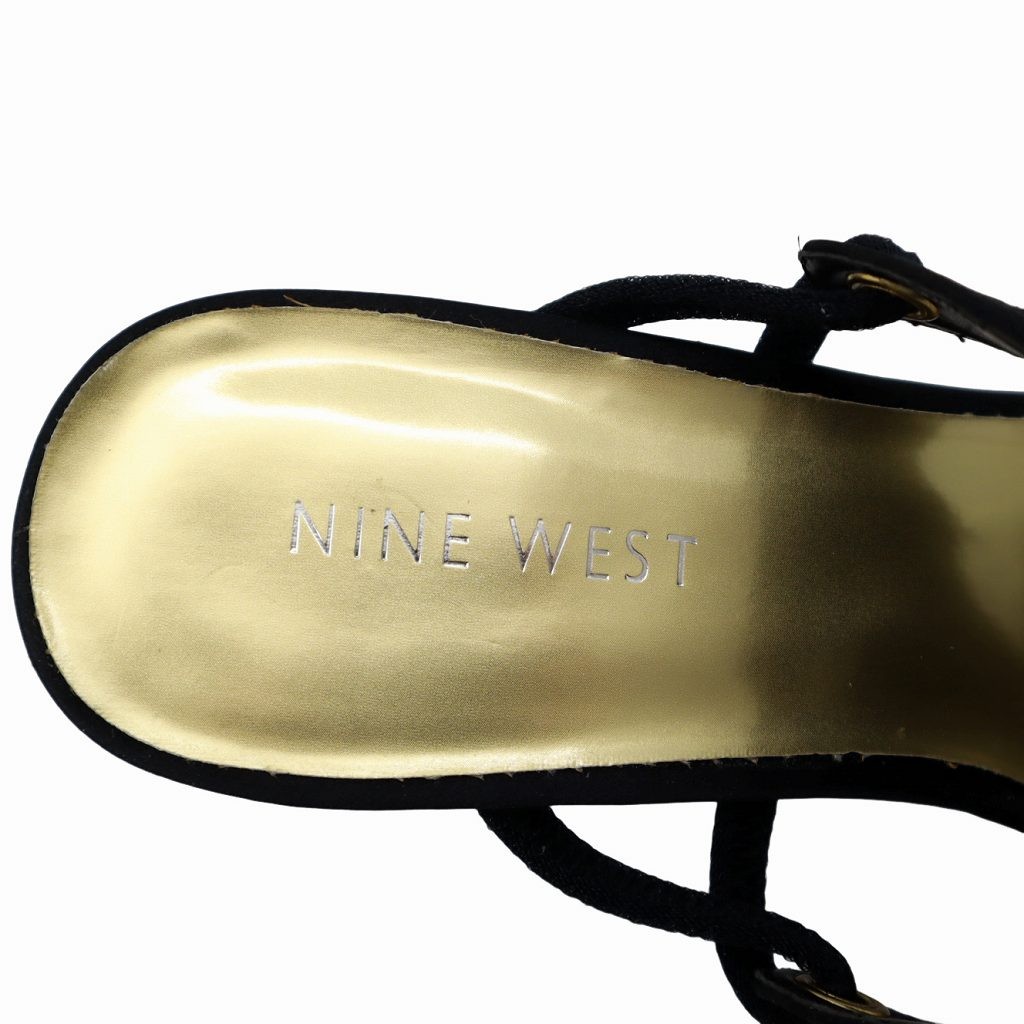 Nine West Sequin Sandals Women’s 6M (23cm/9.06in) Gold/Black AB Condition