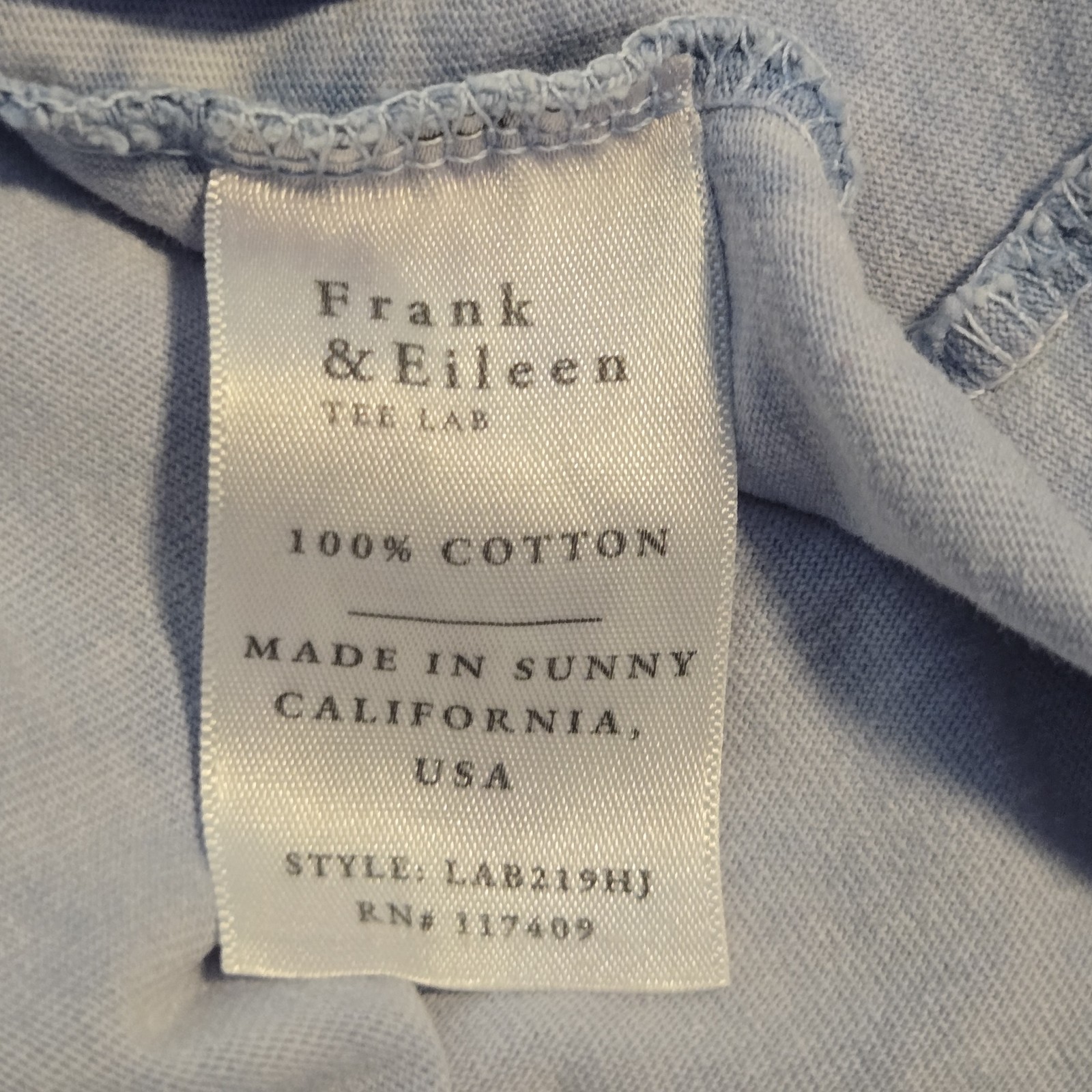 Frank & Eileen Womens Mineral Blue Short Sleeve Perfect Theo Tee Shirt Medium