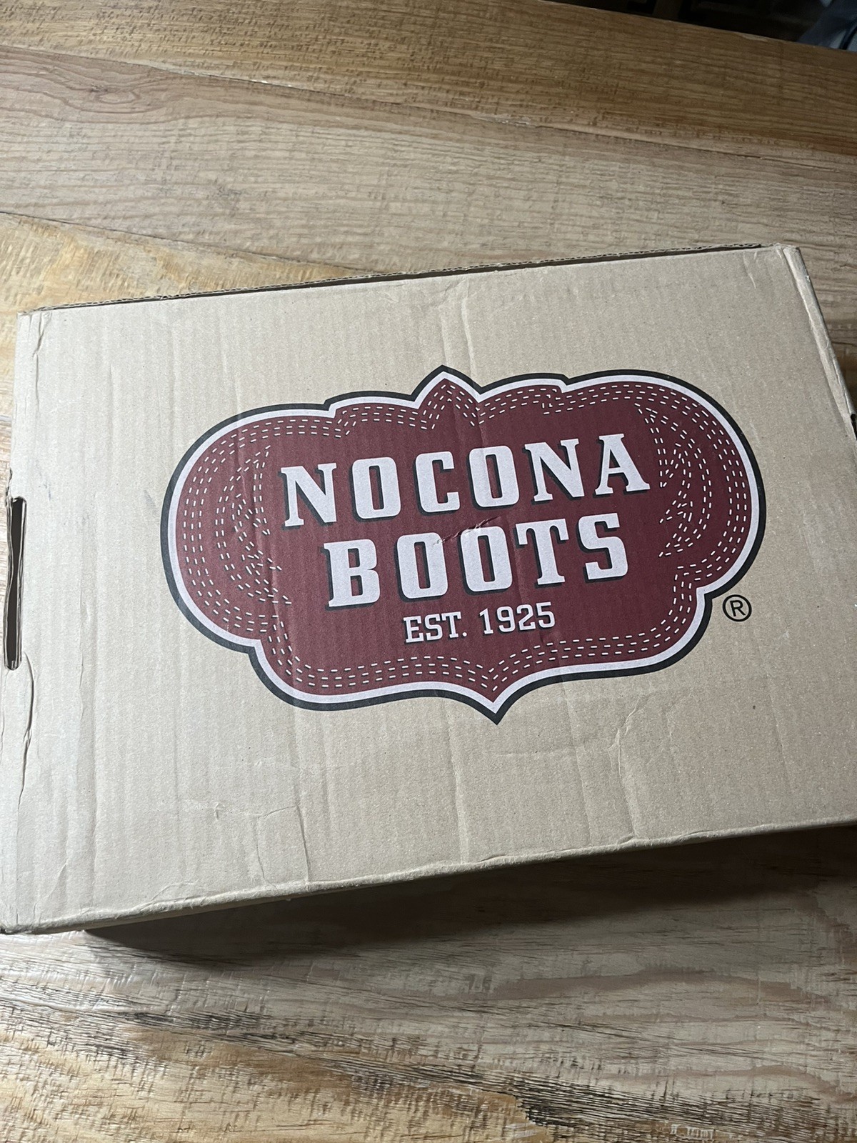 NOCONA Men’s Size 8.5 D Square Toe Vintage Tan Crackerjack Western Boots unused