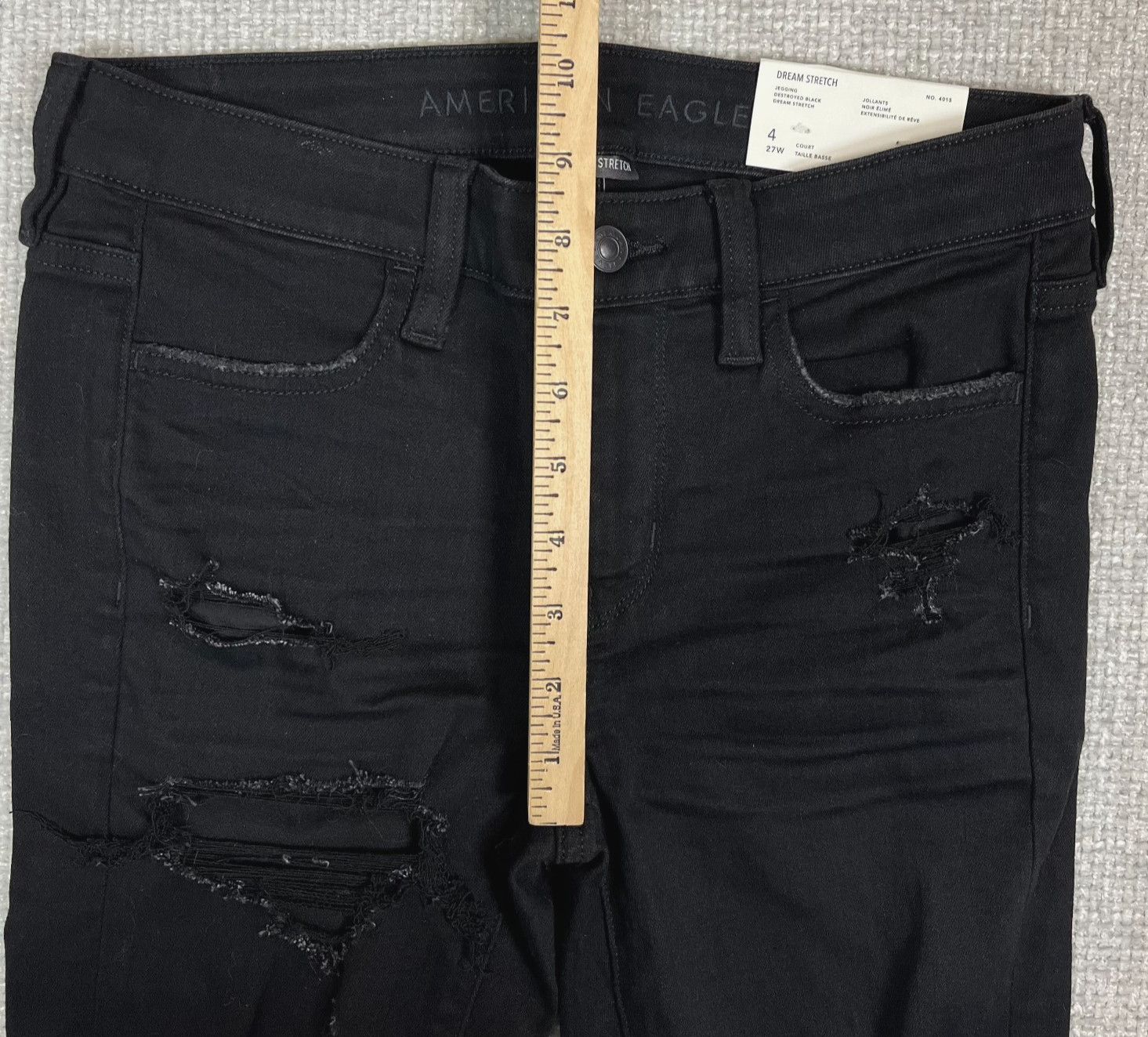 NWT American Eagle Jeggings Women’s Size 4S Black Next Level Stretch Destroyed
