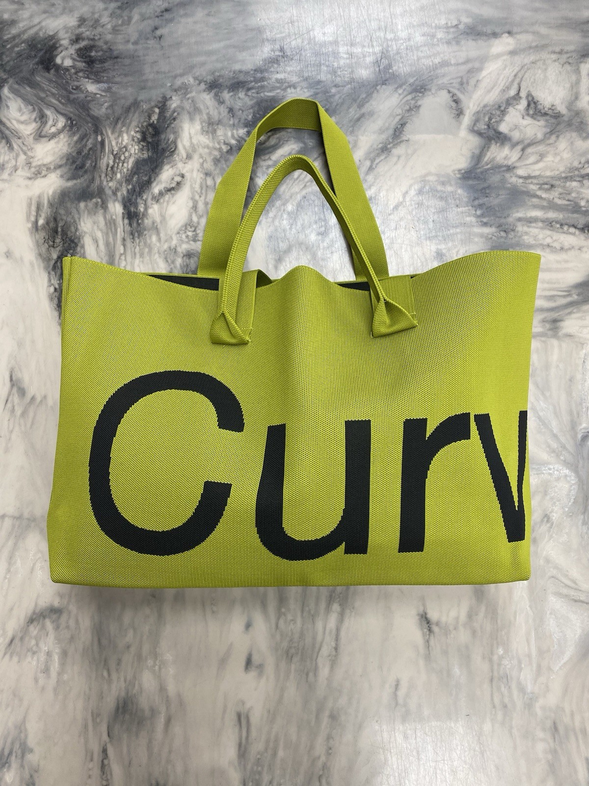 Curves by Sean Brown tote bag Lemon Grass color Brand new Authentic
