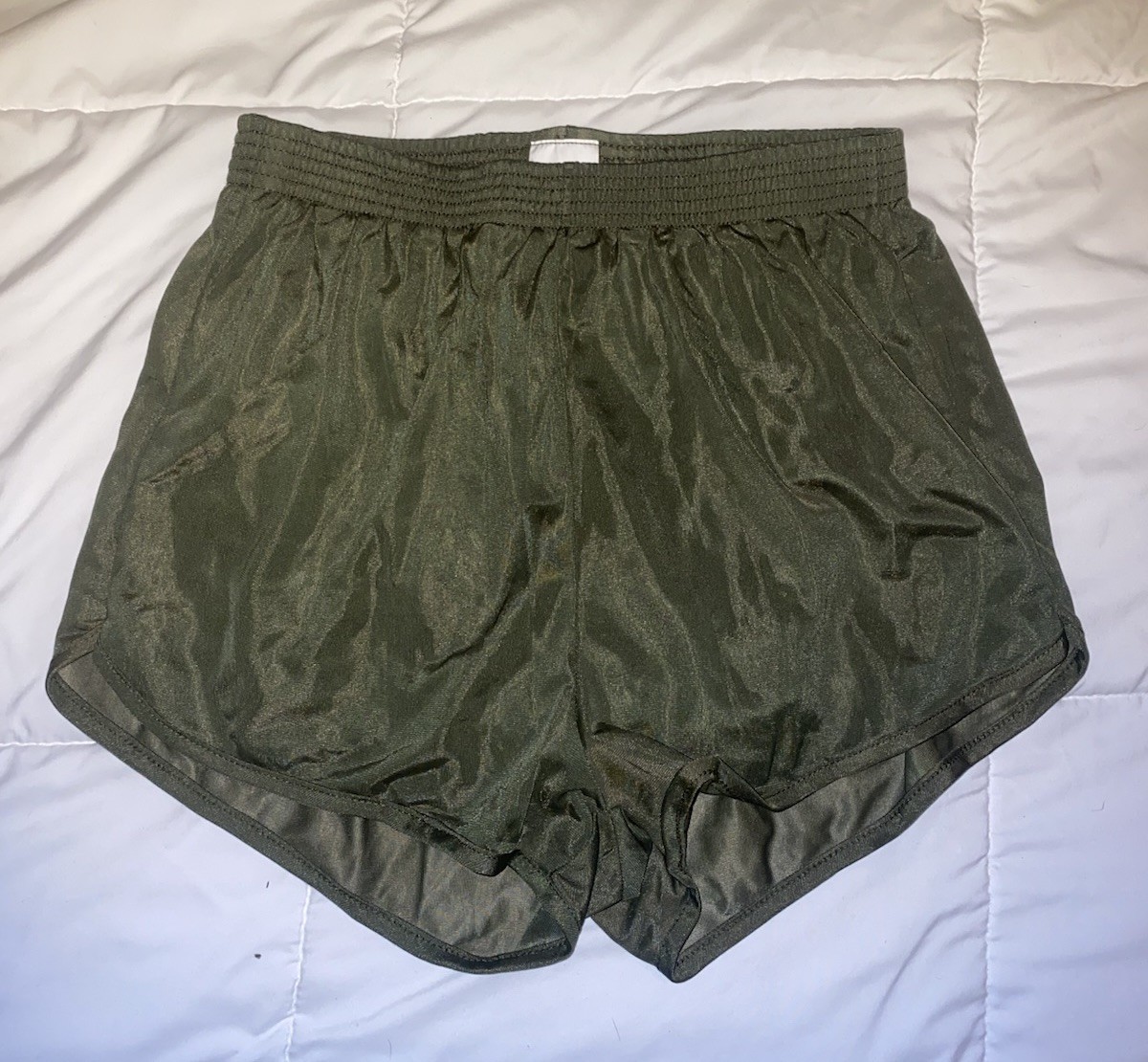 Military PT Shorts Size L Made In USA Tricot 100% Nylon Elastic Waist 137 New