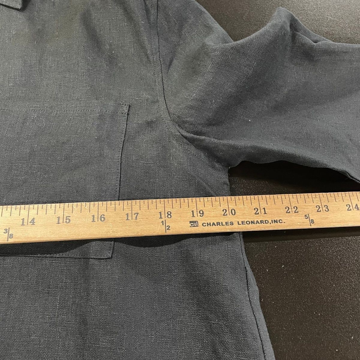 PERFECTWHITETEE Lorelai Linen Oversized Shirt Women’s Size S Black