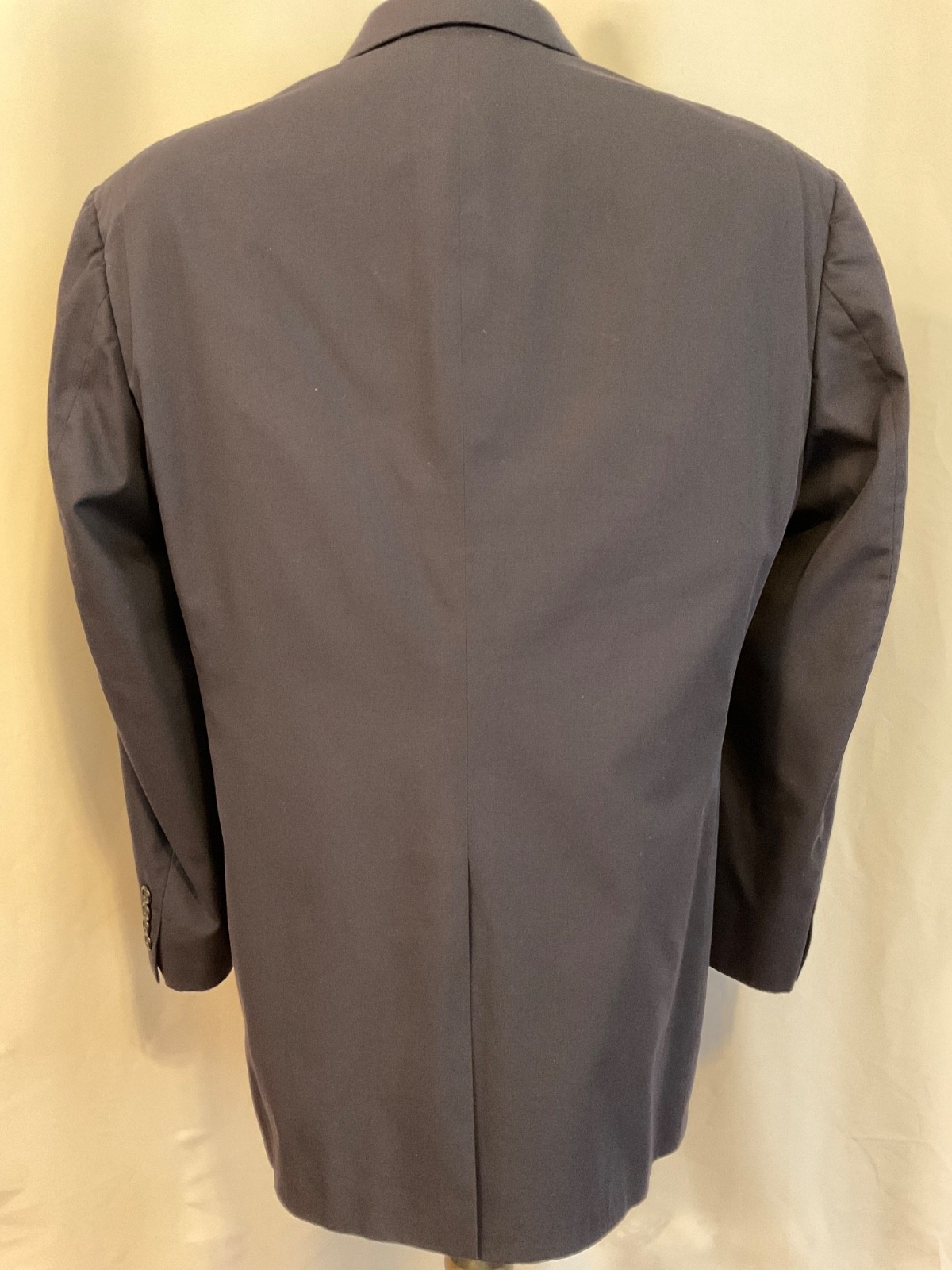 Haspel Blazer 44R Navy Blue Poplin Vintage Sport Coat Summer Weight Made in USA