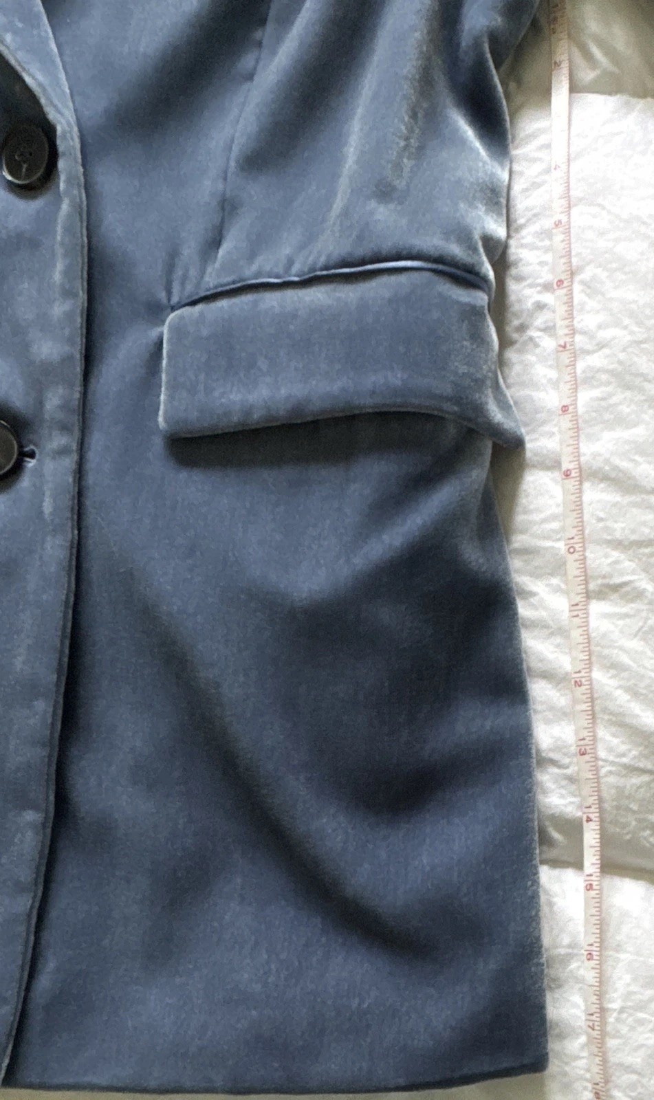 Lafayette 148 New York Peri Blue Velvet Double Breasted Blazer Sz 6 NWT $748