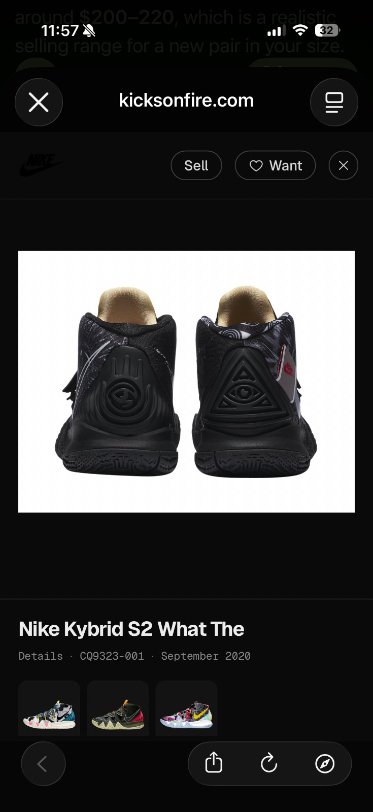 Size 11.5- Nike Kybrid S2 What The