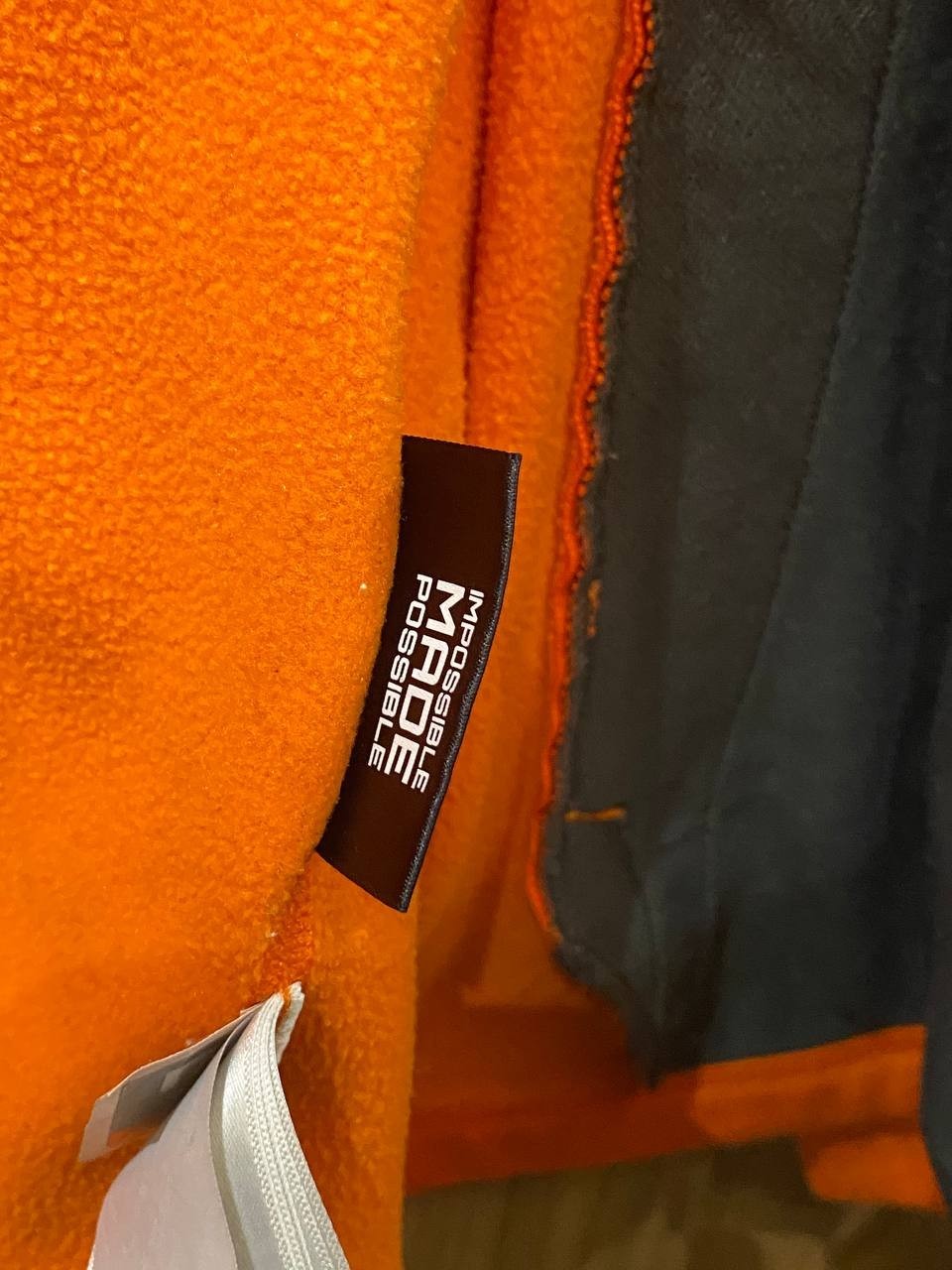The North Face Fleece Zip-Up Jacket Men’s Size M Orange Technical Sleeve Pocket