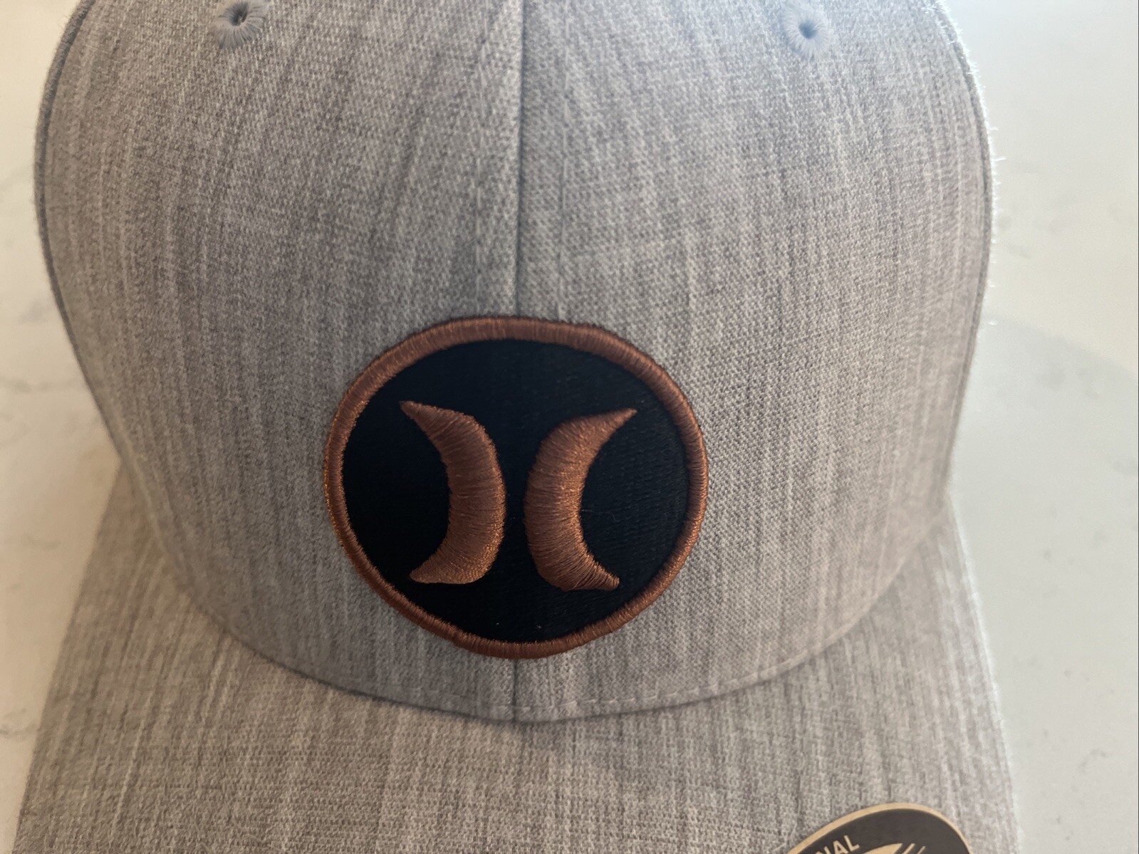 Hurley H2O Dri Super Icon Hat Gray Bronze Black Patch S/M Small Medium NWT