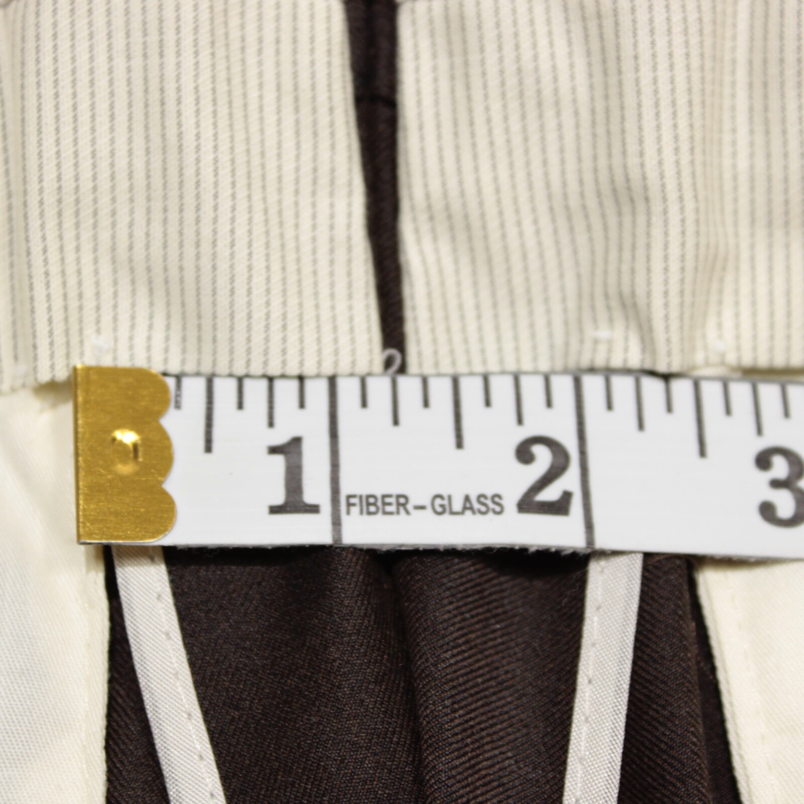 Zanella Platinum NWT Dress Pants Size 30 US Parker In Solid Brown 100% Wool
