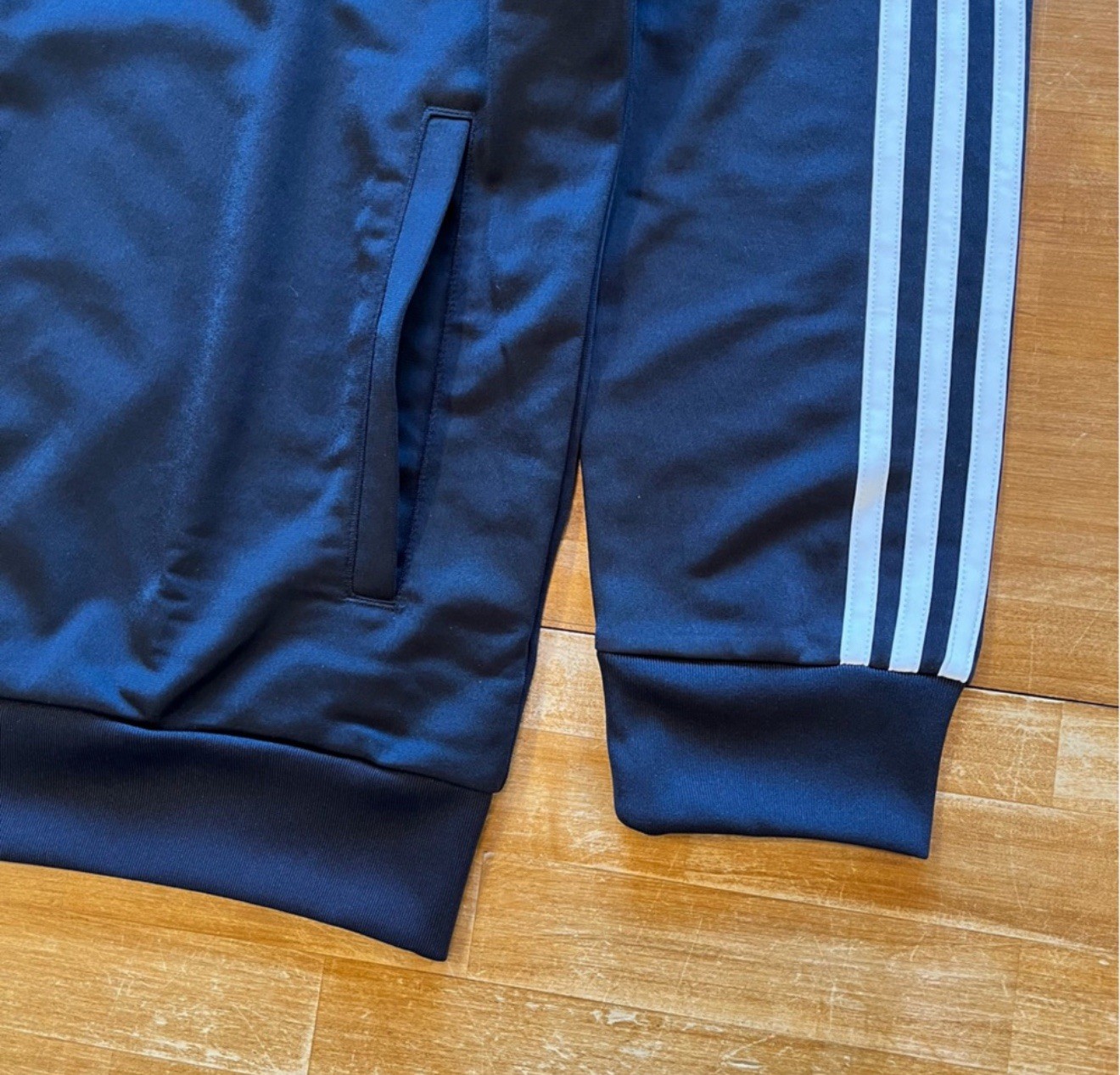 adidas Womens 3 Stripes Tricot Tracksuit Jacket & Pants Set Blue New All Sizes