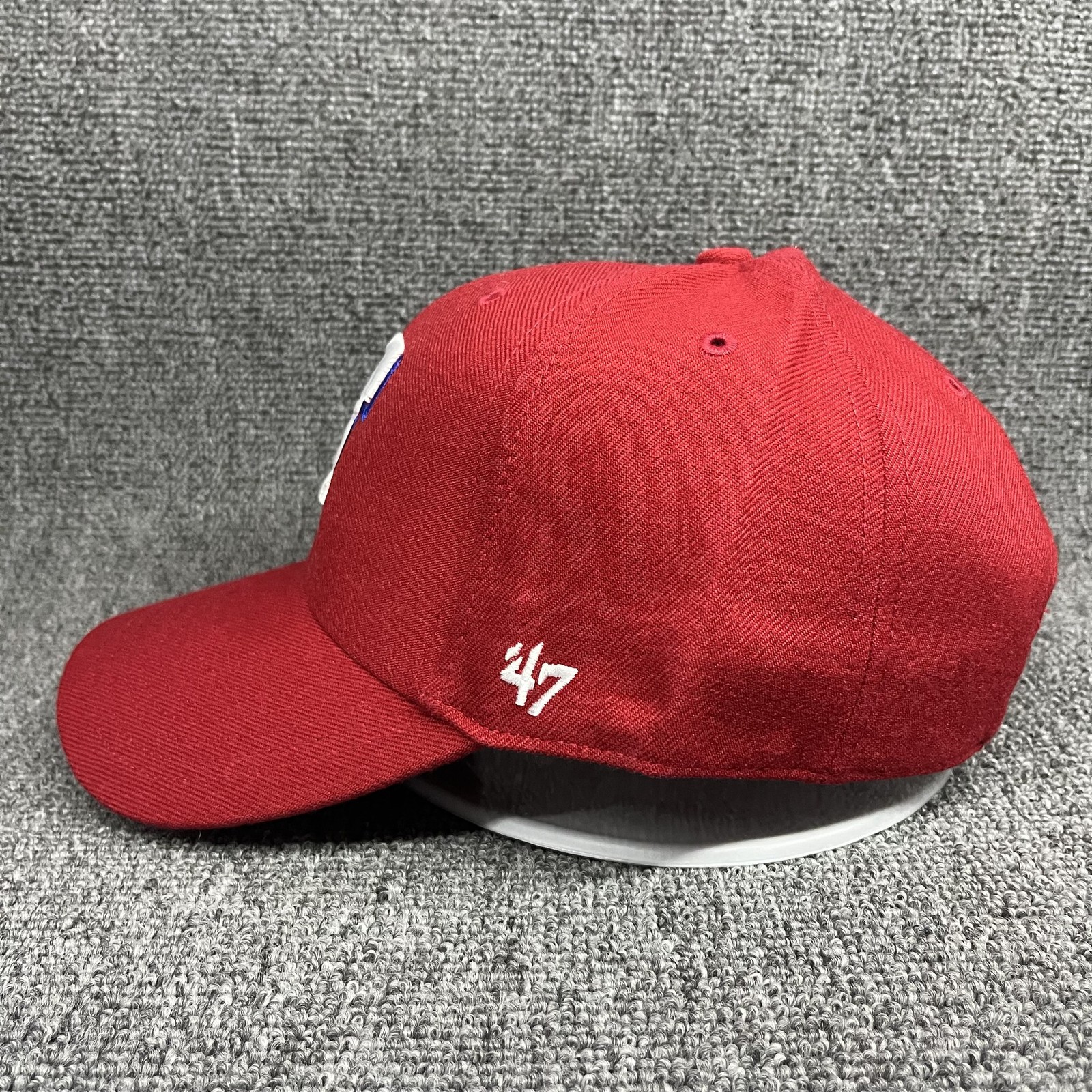 ’47 Brand Texas Rangers Strapback Cap Red Curved Brim Hat W1807