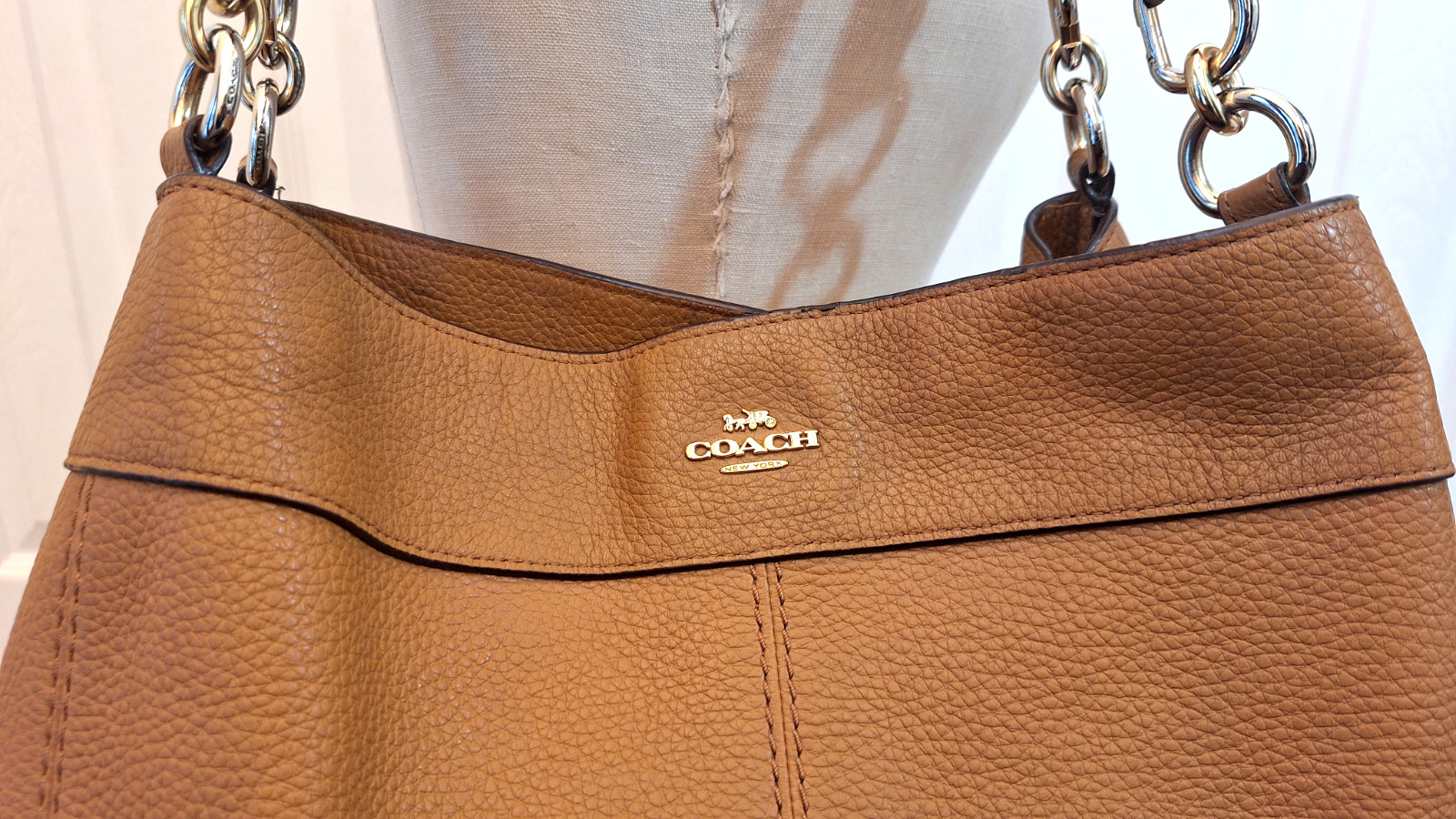 Coach F28997 British Tan Lexy Triple Compartment Shoulder Bag