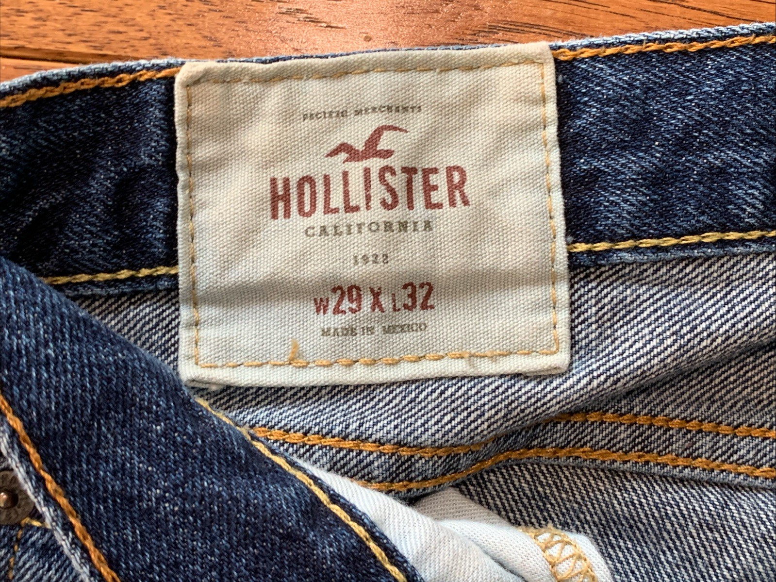 Hollister Men’s Jeans W29 L32 Blue Denim Button Fly