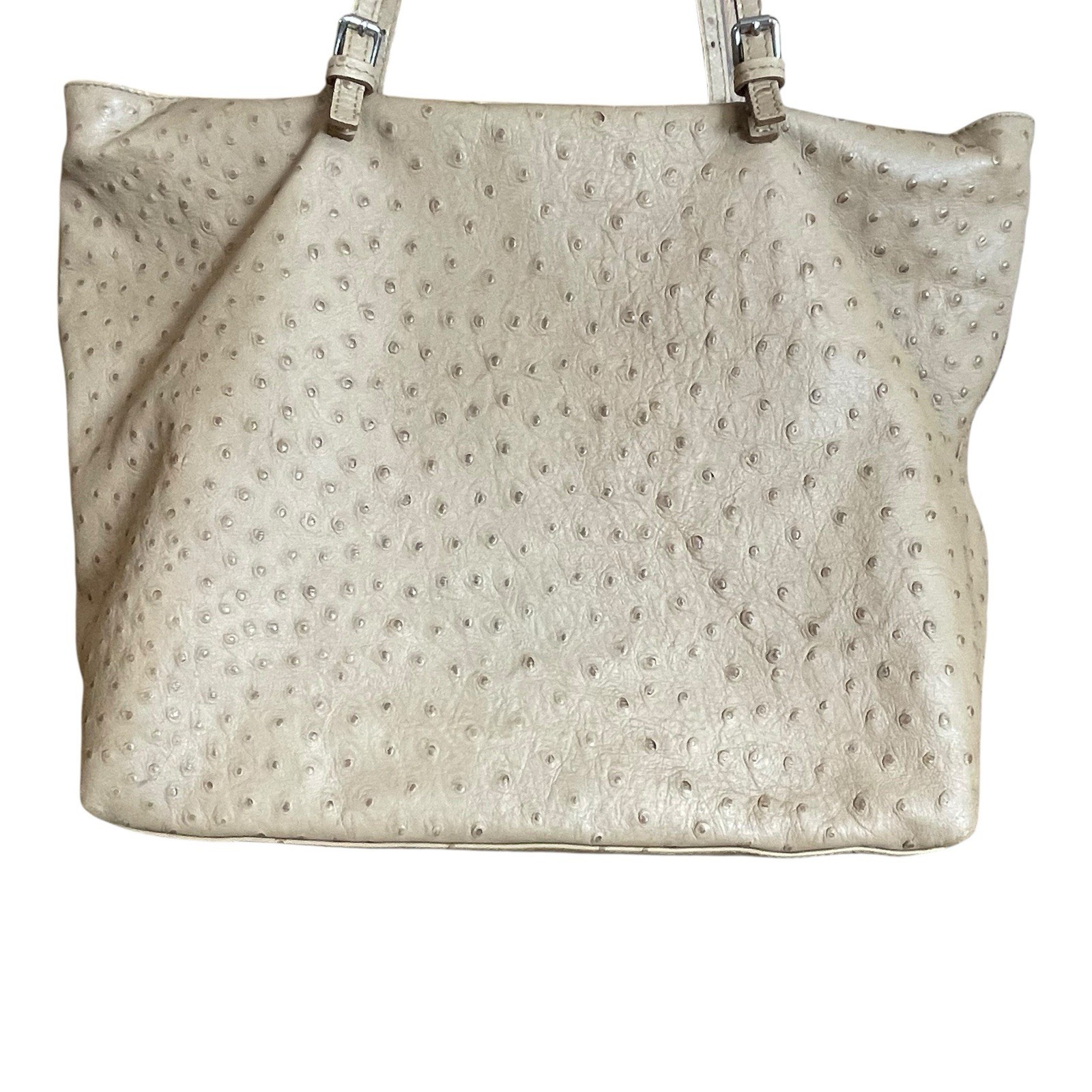 Furla embossed ostrich tote bag