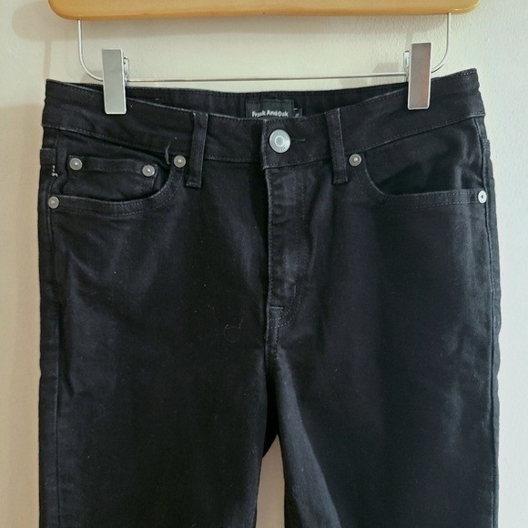 Frank & Oak Debbie Skinny Jeans Black 28 Mid Rise