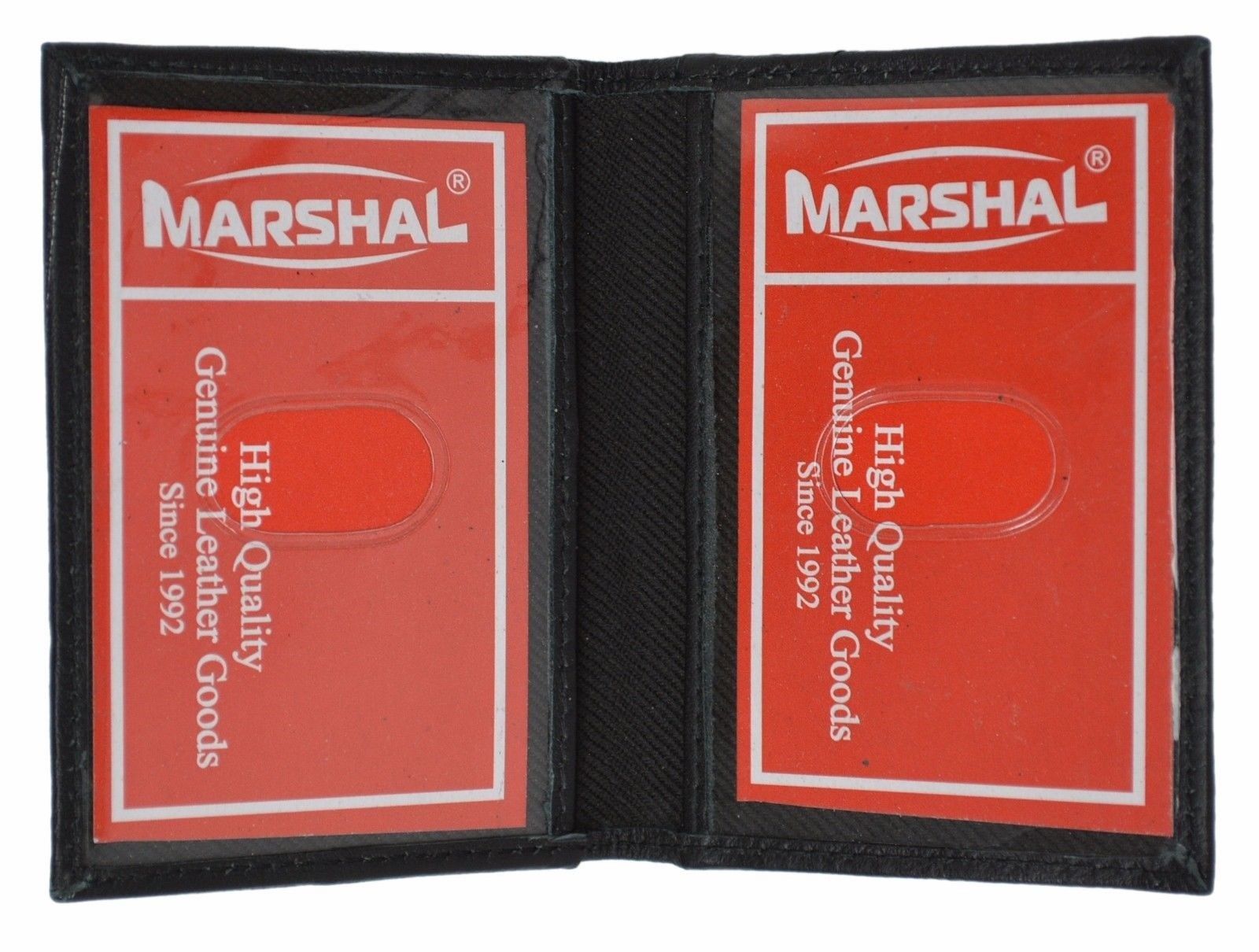 Genuine Leather 2 License Holder Credit Card ID Business Card Wallet USA SELLER