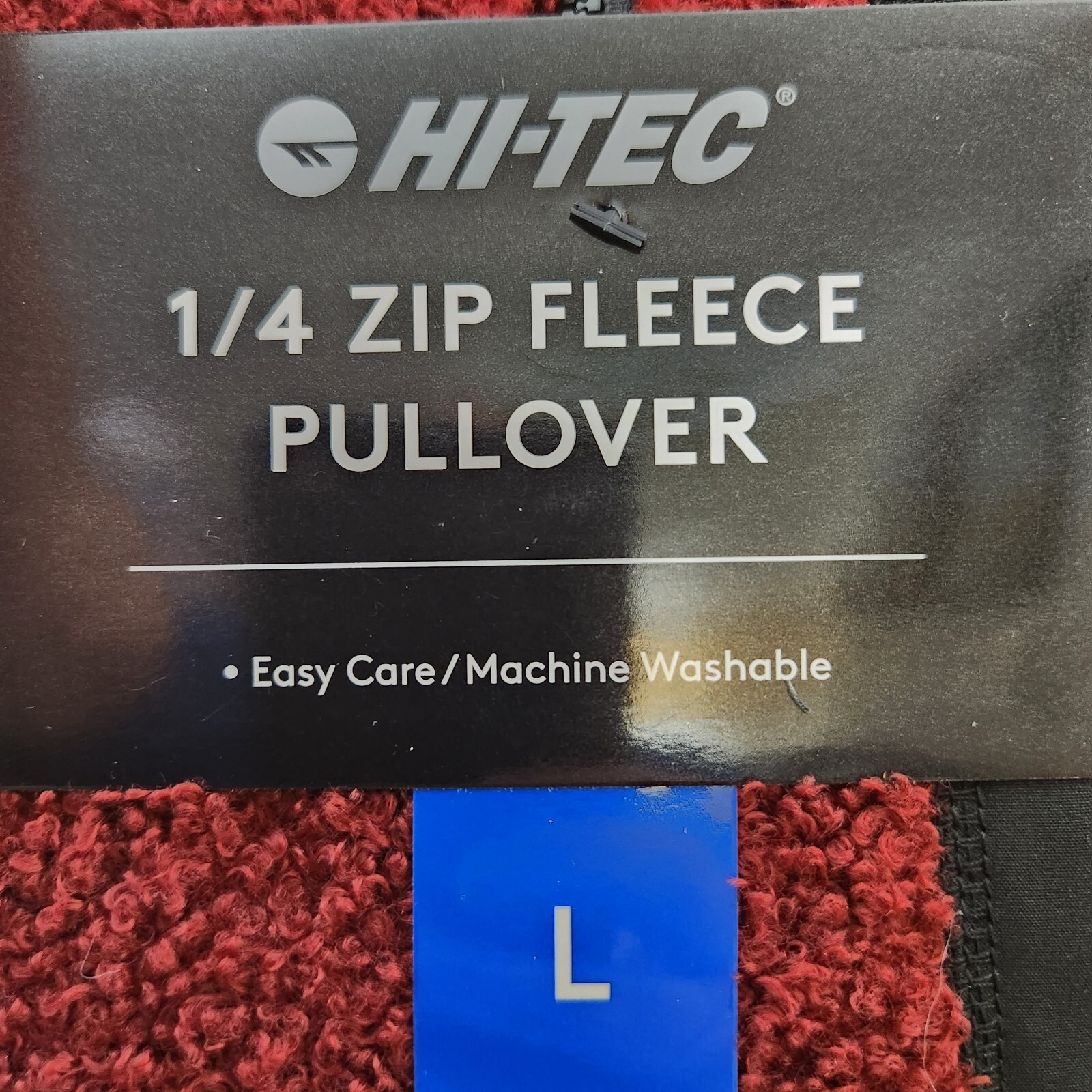 HI-TEC Thermo Fleece 1/4 Zip Pullover Sweater Mens Large Dark Red Breathable NWT