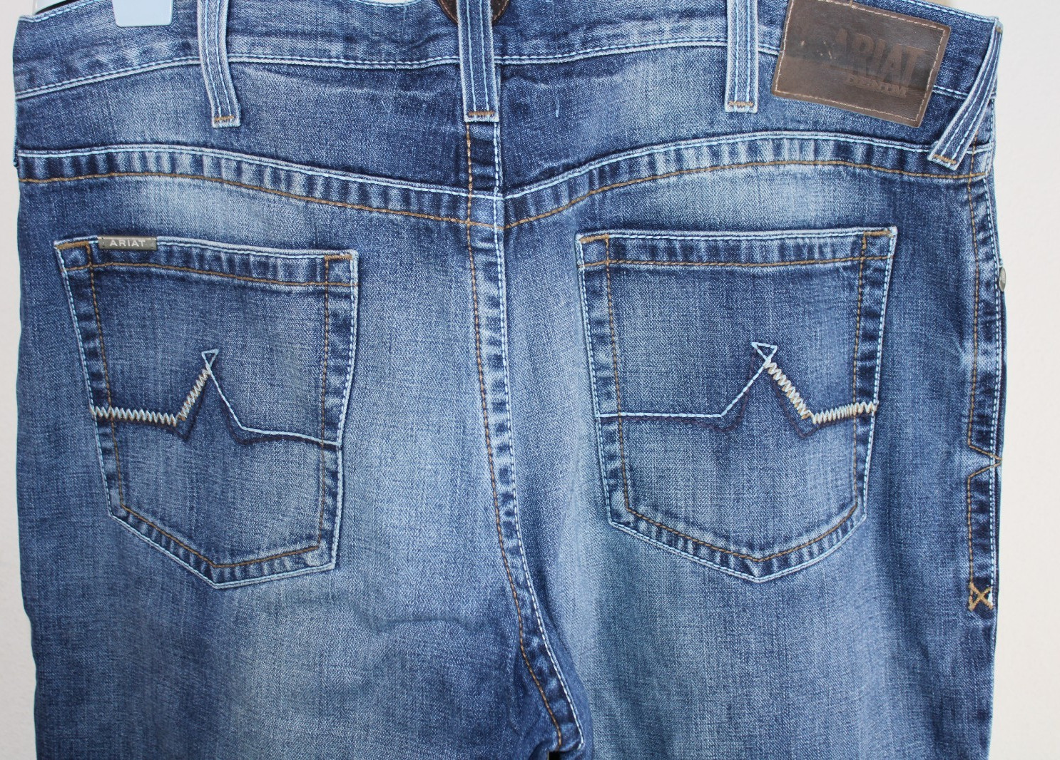 Ariat Denim M4 Jeans Mens 40×32 Low Rise Boot Blue Pants Rockabilly Western Wear
