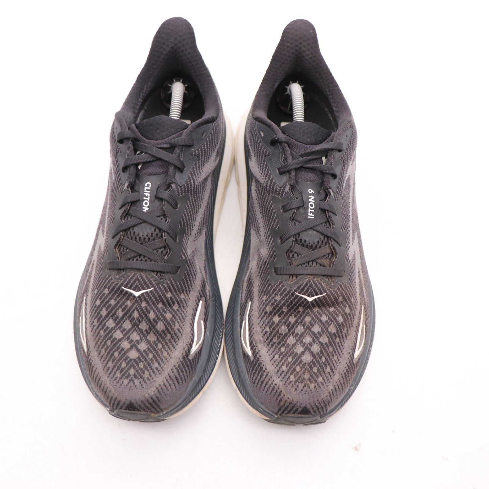 Hoka One One Clifton 9 Men’s Size 12.5 D Black Running Sneakers 1127895 BWHT