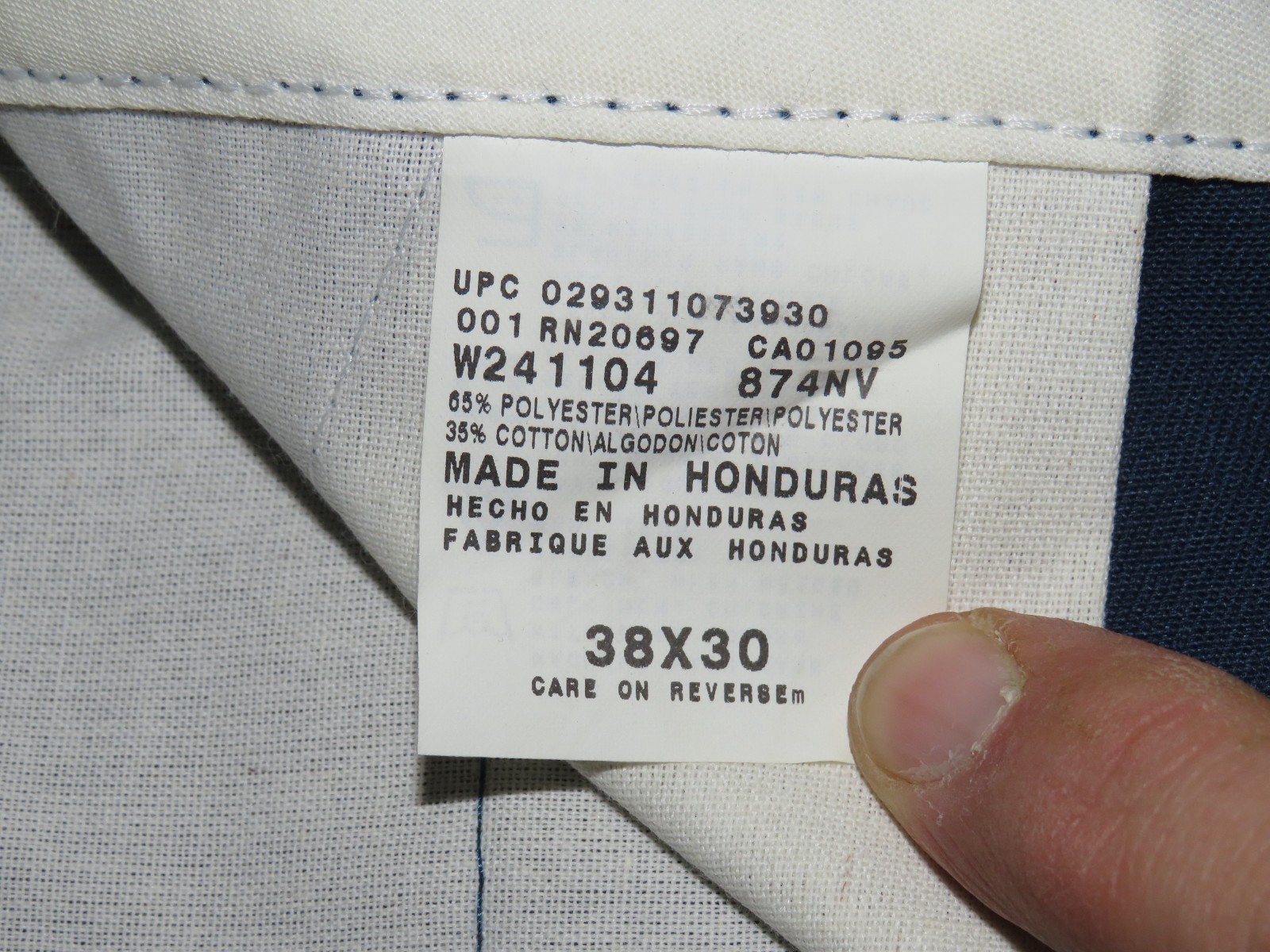 NEW! DICKIES 874 Navy Blue Easy Care Stain Resistant Work Pants Men’s 38 X 30