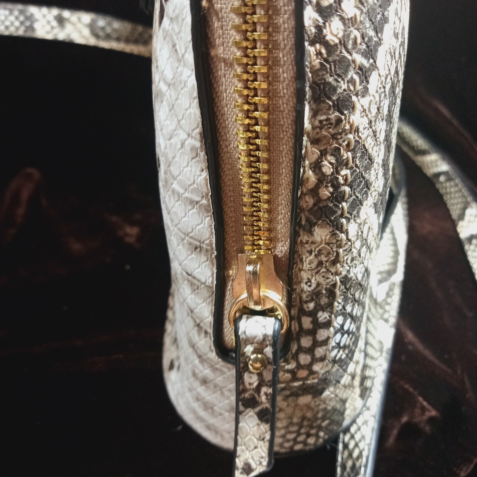 ☆Anne Klein☆ Snake Print Lined Crossbody Handbag 10 X 7 X 3