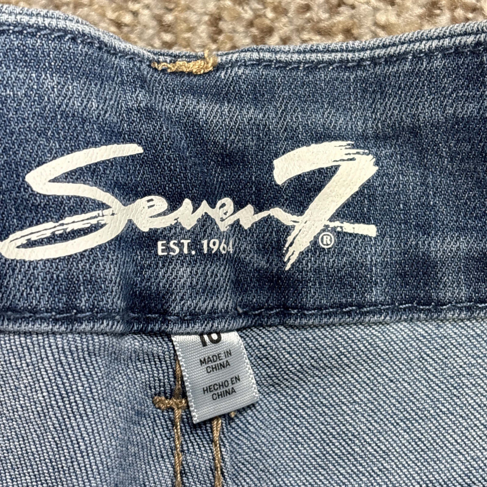 Seven7 Women’s Tummyless Stretch Skinny Jean Size 16 Fits 36 X 29 NEW