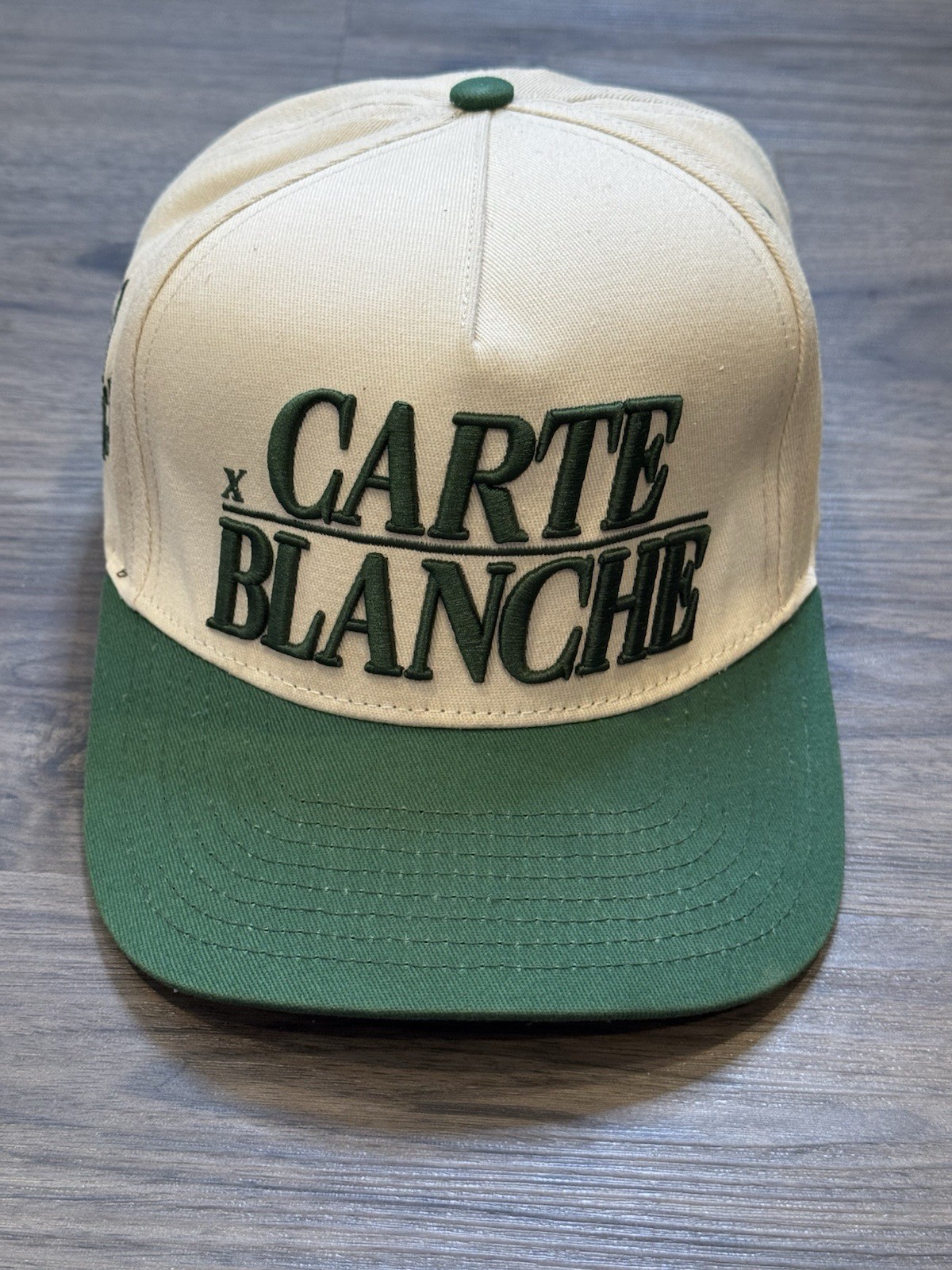 Carte Blanche Hat Snapback Beige Green PFD Streetwear Skate Skateboard Casual