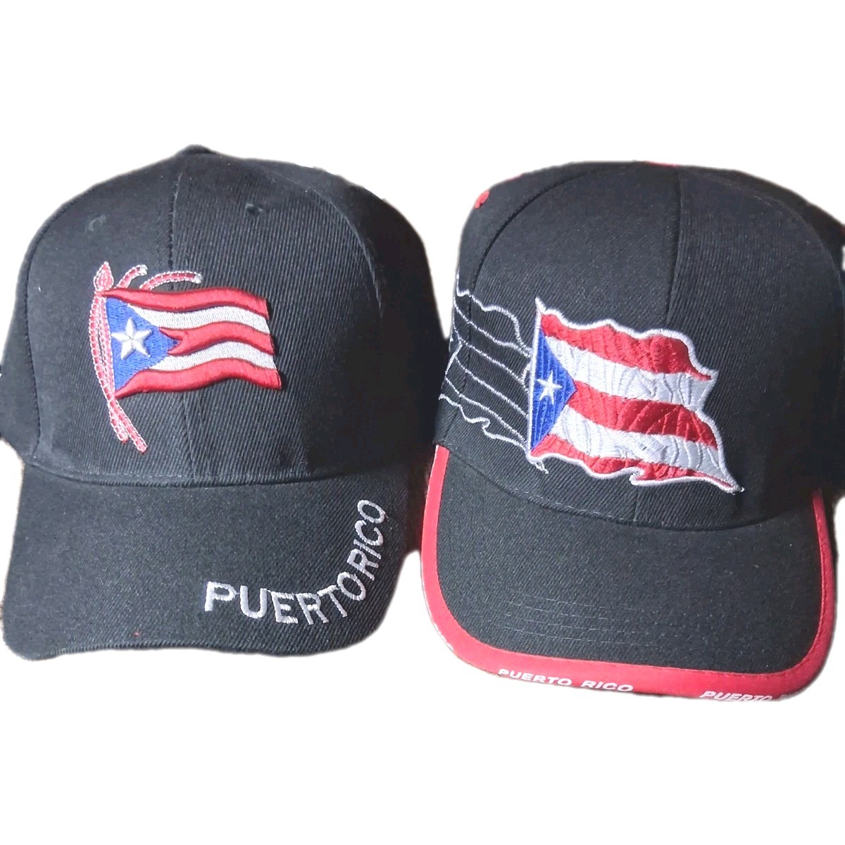 Puerto Rico flag hats, 2 styles, please choose style left or right is good