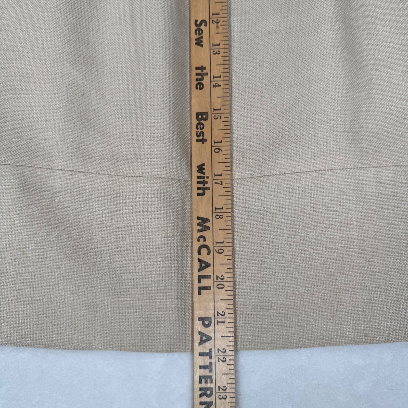 Brooks Brothers Skirt Womens 12 Tan Silk Linen Wool Blend Italian Fabric Luxury