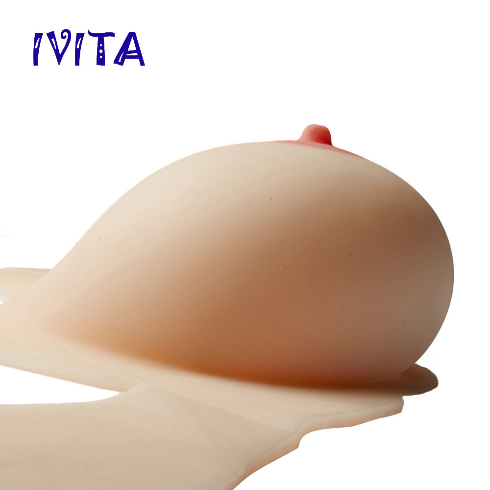 IVITA GG Cup Soft Silicone Breast Forms Crossdresser TG False Boobs Plate