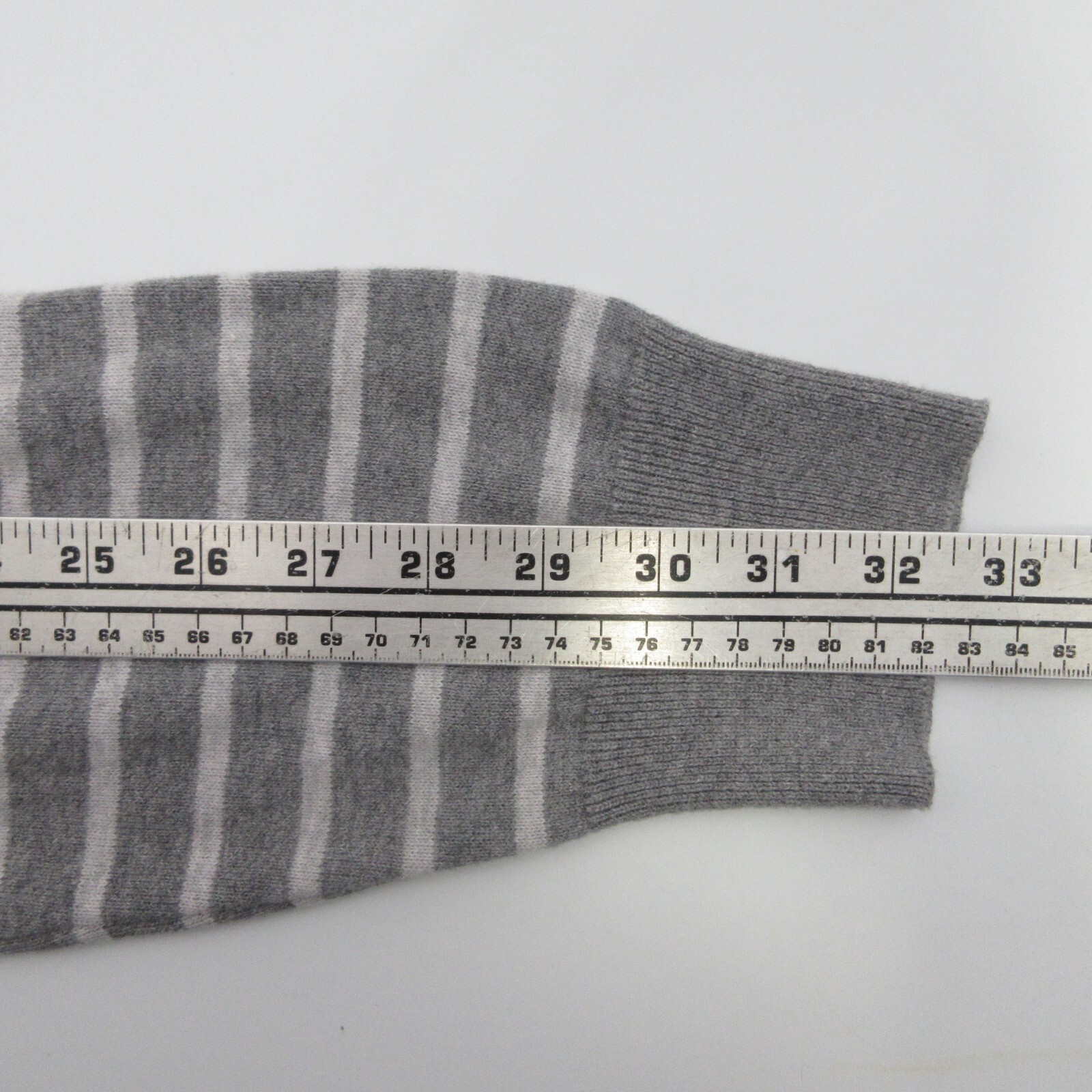 Bowen & Wright Sweater Mens XL Striped Pullover Gray