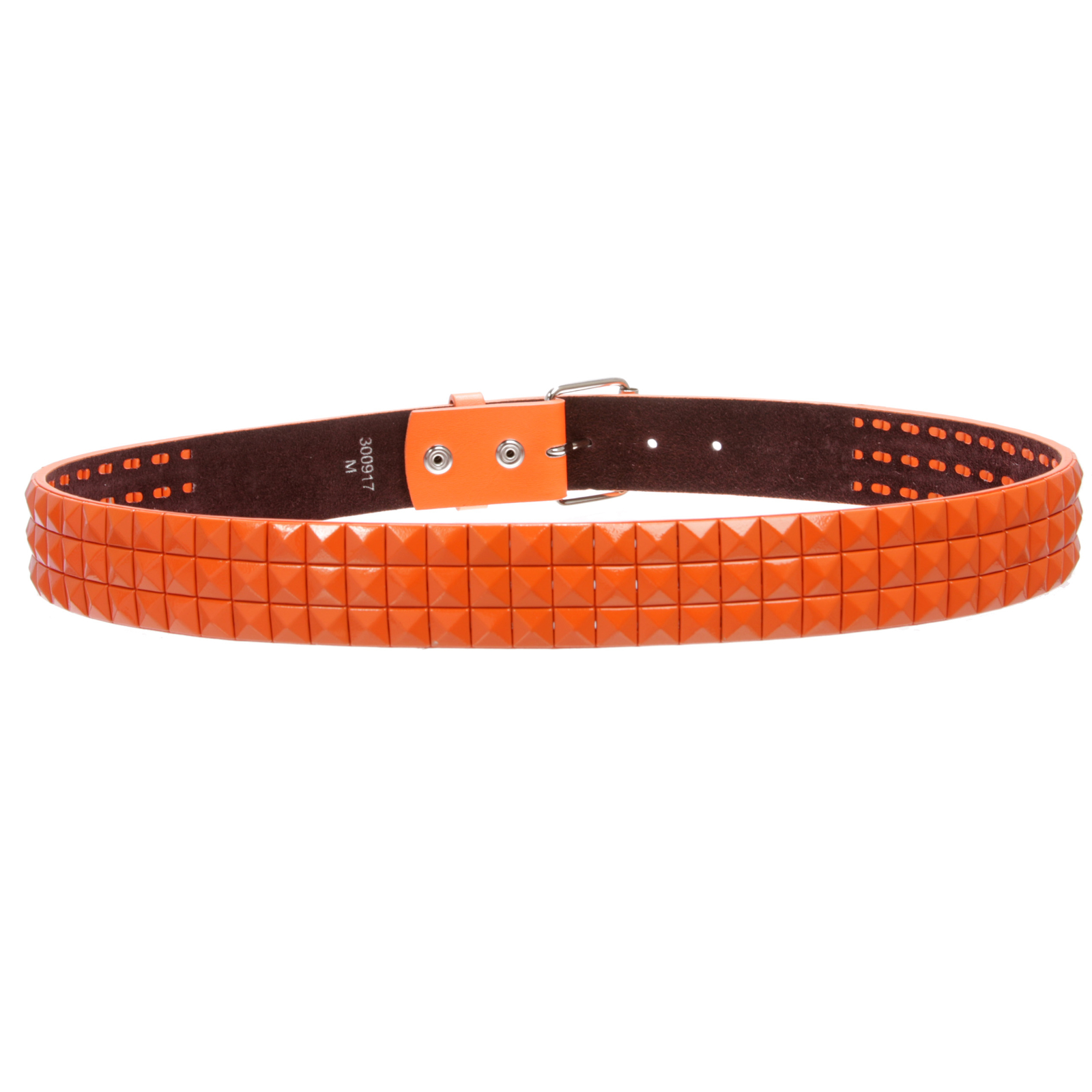 Snap On Solid Color Punk Rock Star Pyramid Studded Checker Board Leather Belt