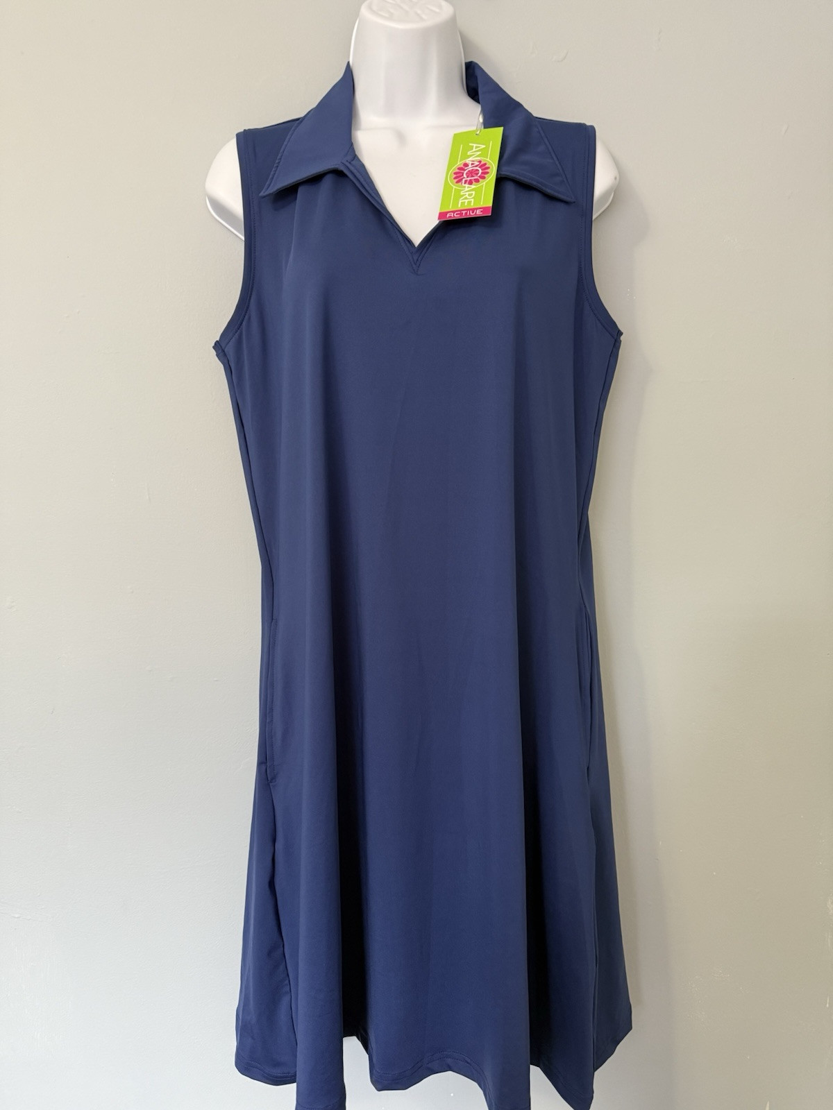 ANA CLARE WOMEN’S ACTIVE LILI Golf Dress LARGE NAVY NEW NWT