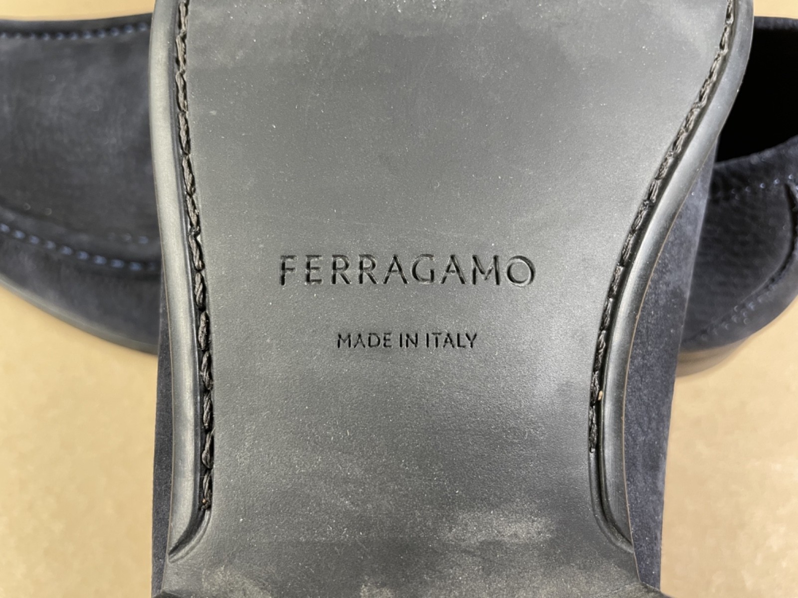 Salvatore Ferragamo Grandioso Double Gancio Bit Loafer Navy Suede Mens 11 EE