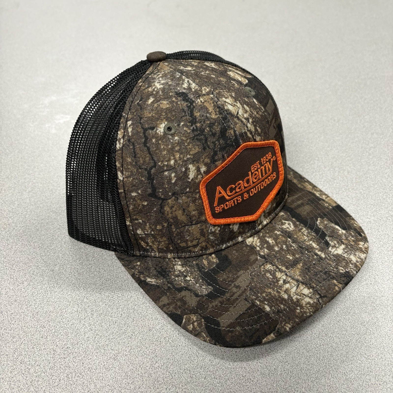 NEW! Academy Sports CAMO Hat SnapBack Mesh Realtree Adult One Size NWT