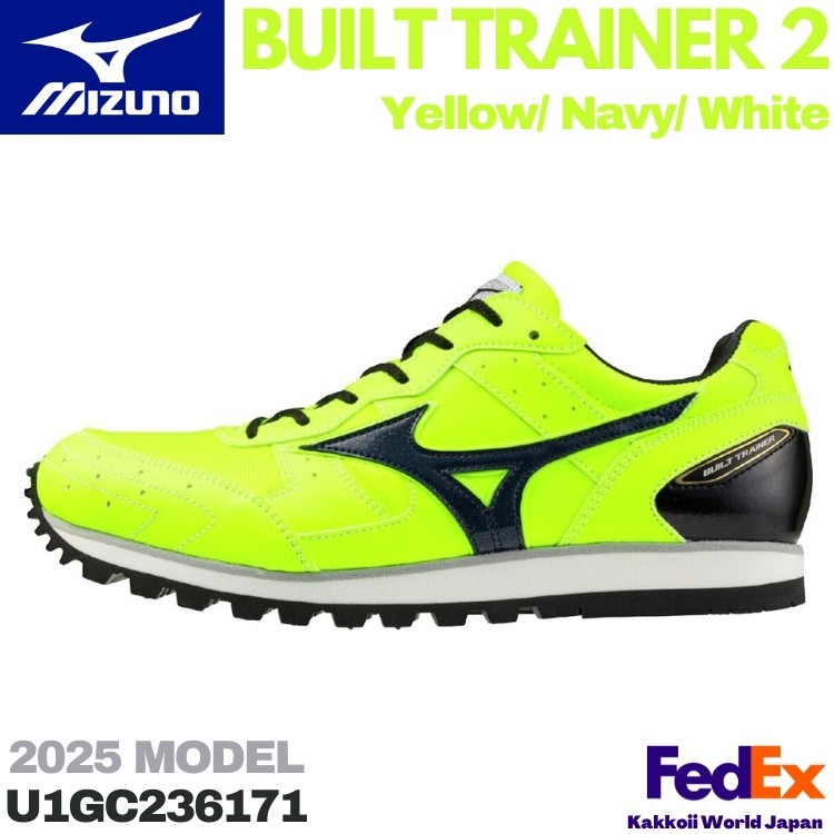Mizuno Running shoes BUILT TRAINER 2 Yellow/Navy/White U1GC236171 2025 NEW
