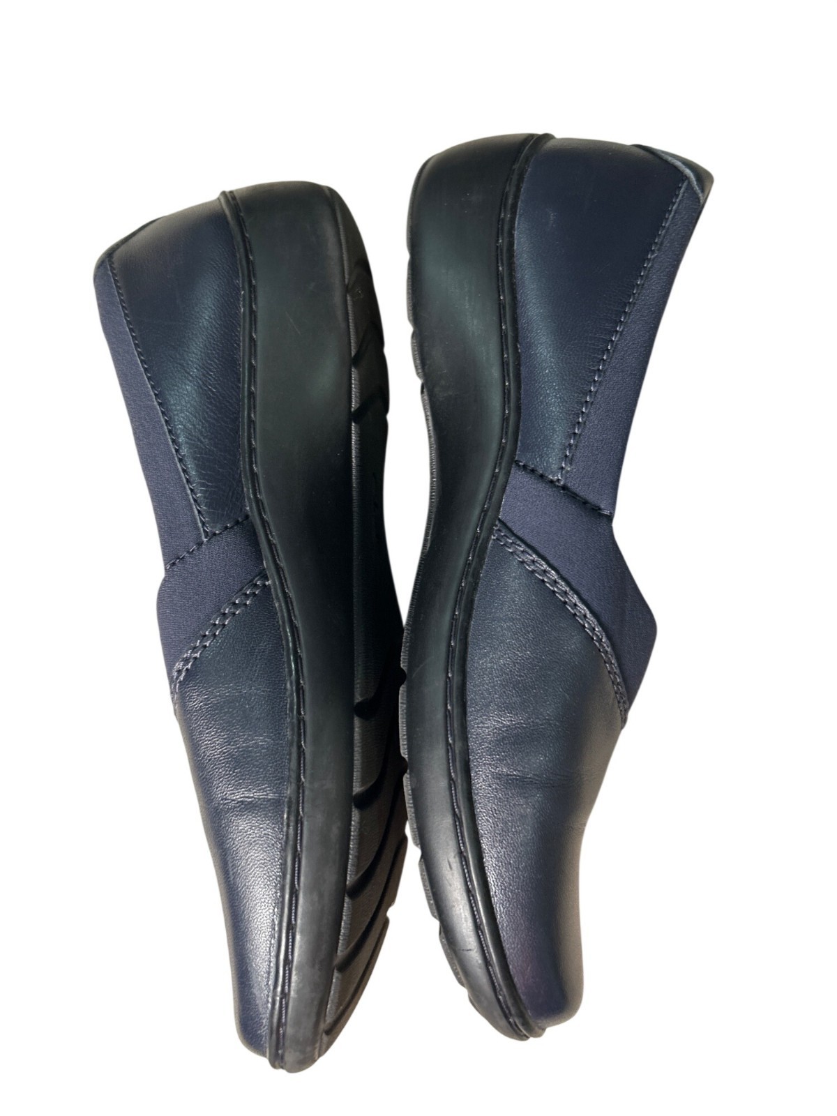 Clarks Cora Charm Flats Navy Slip-On Shoes Women’s 9 Ultimate Comfort Technology
