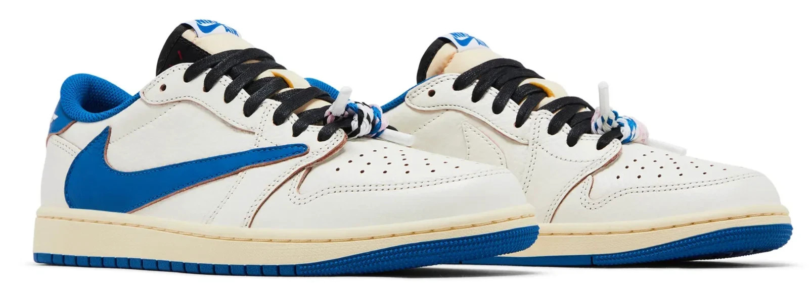 Jordan 1 Low Retro Fragment Travis Sc0tt Military Blue DM7866-104 Men Size US