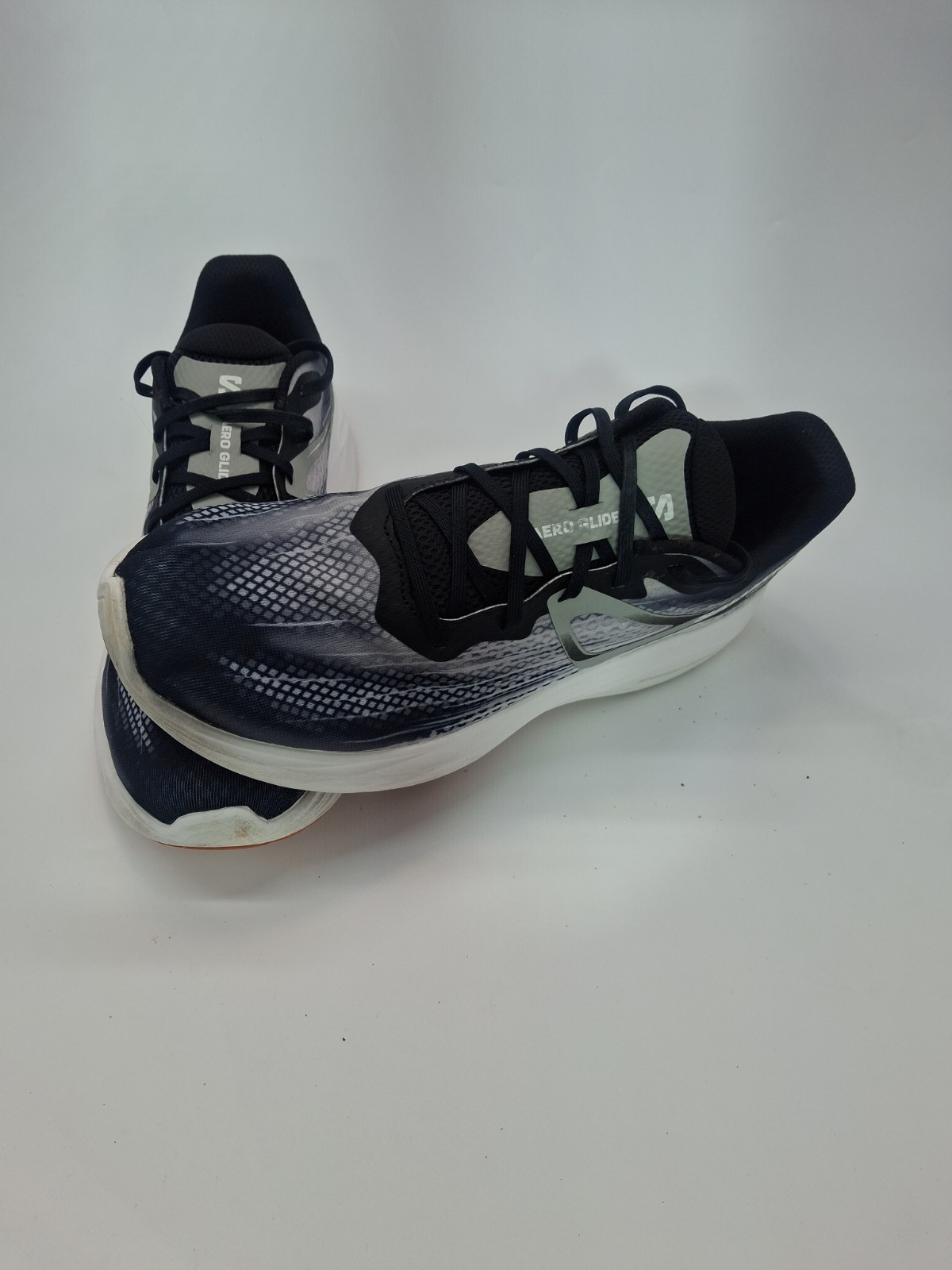 Salomon Aero Glide Running Shoes Men’s 12.5 Outdoor 472108 Black White