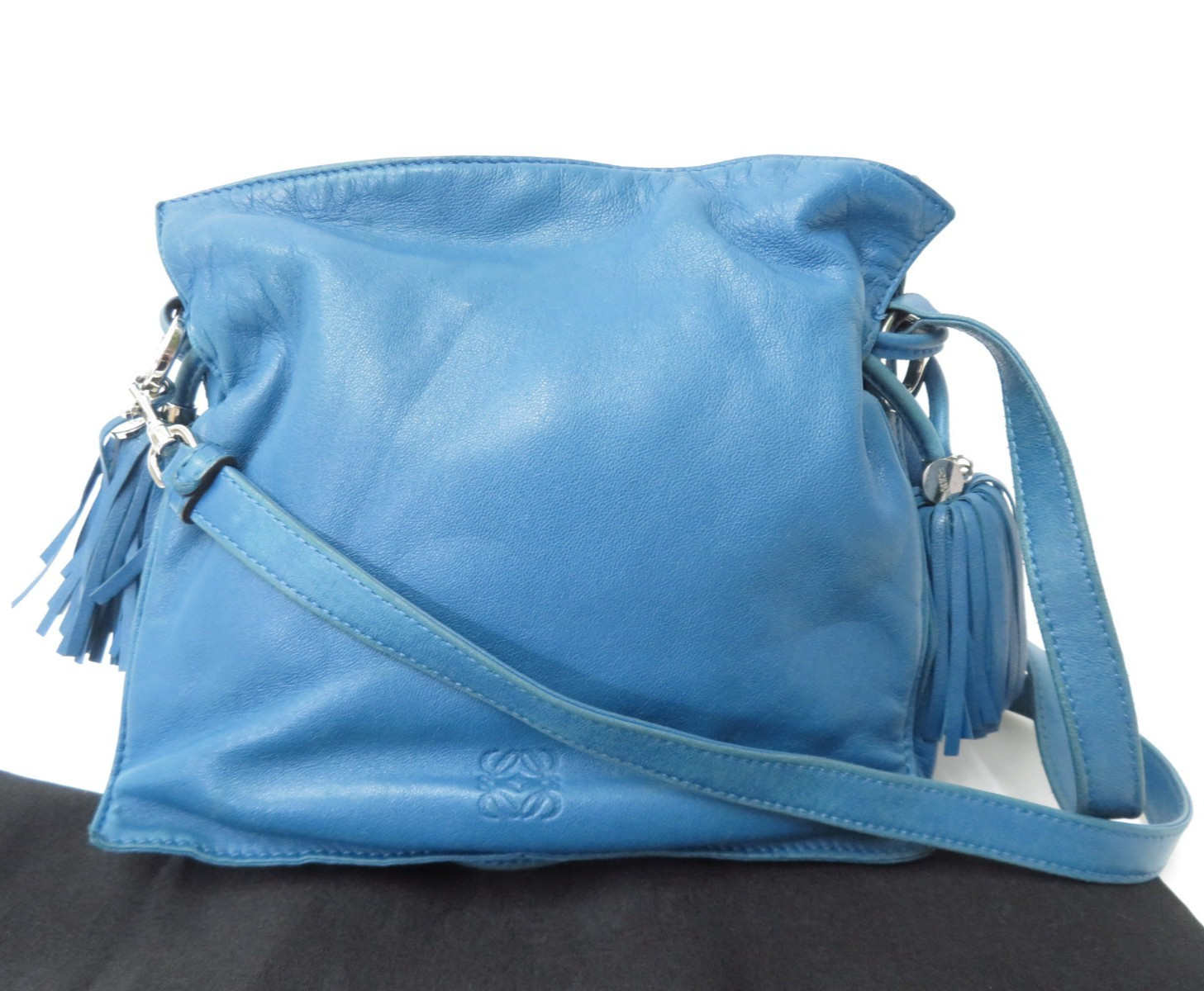 Authentic LOEWE Anagram Flamenco Lambskin Nappa Leather Shoulder Bag S#53095