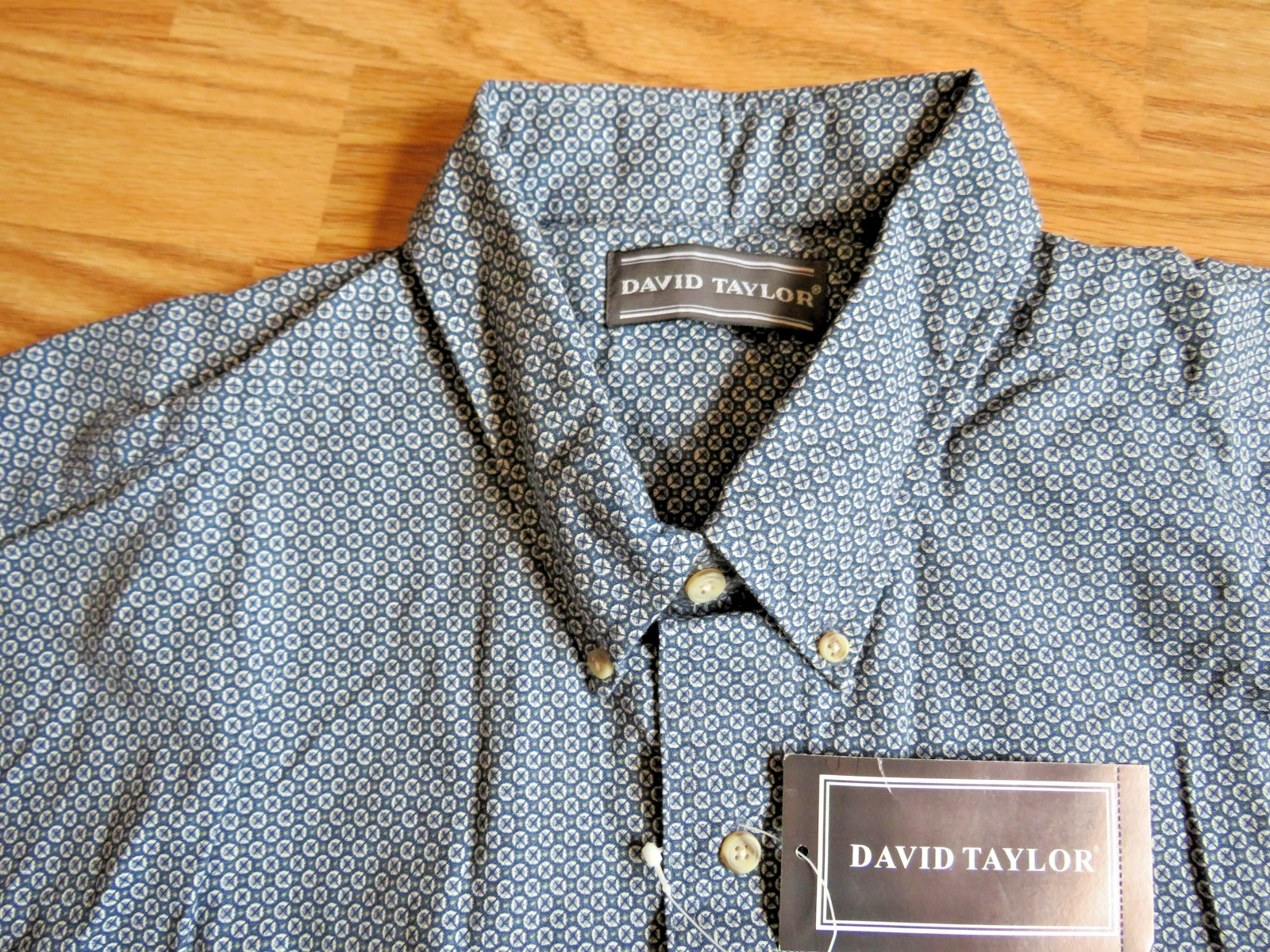 David Taylor Men’s Shirt, Large, Shades of Blue