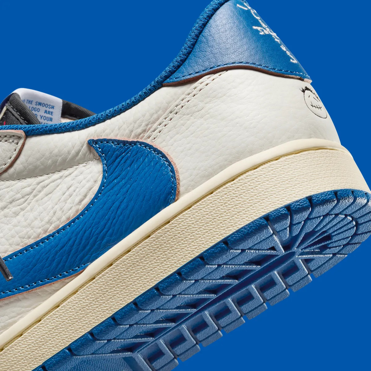Jordan 1 Retro Low OG SP Fragment x Travis Scott Sail Military Blue Deadstock