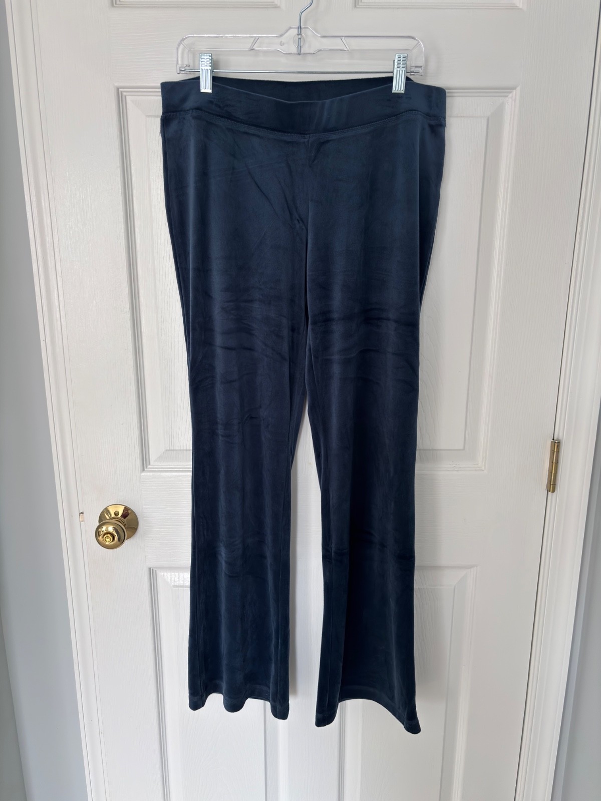 NWT Juicy Couture Womens OG Big Bling Velour Hoodie & Pants Regal Blue Sz L