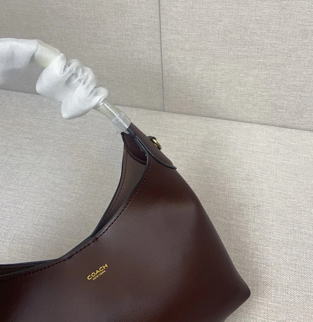 COACH CW614 Brooklyn Shoulder Bag 23 Brass/Maple Natural Grain Leather Outlet