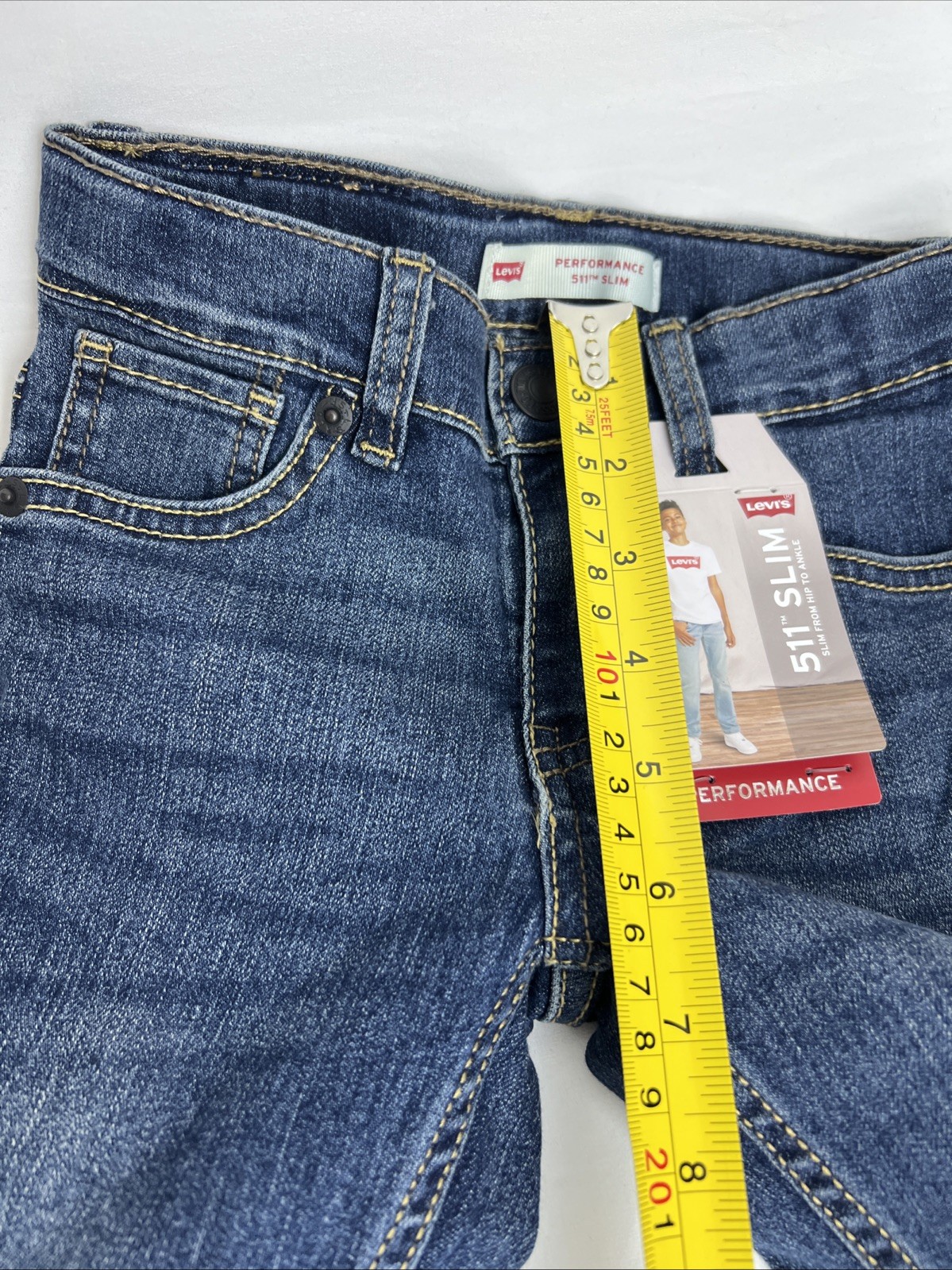 Levi’s Boys 511 Slim Fit Zip Fly & Button Closure Denim Jeans Size 4