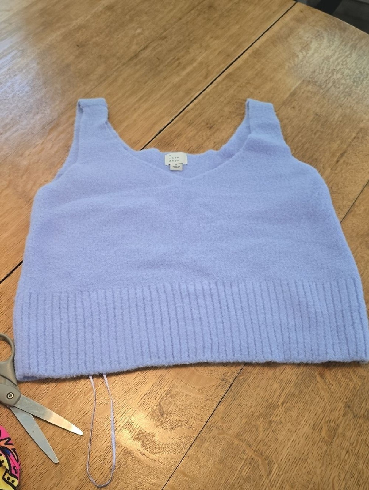 a new day Lavender Knit Crop Tank Top