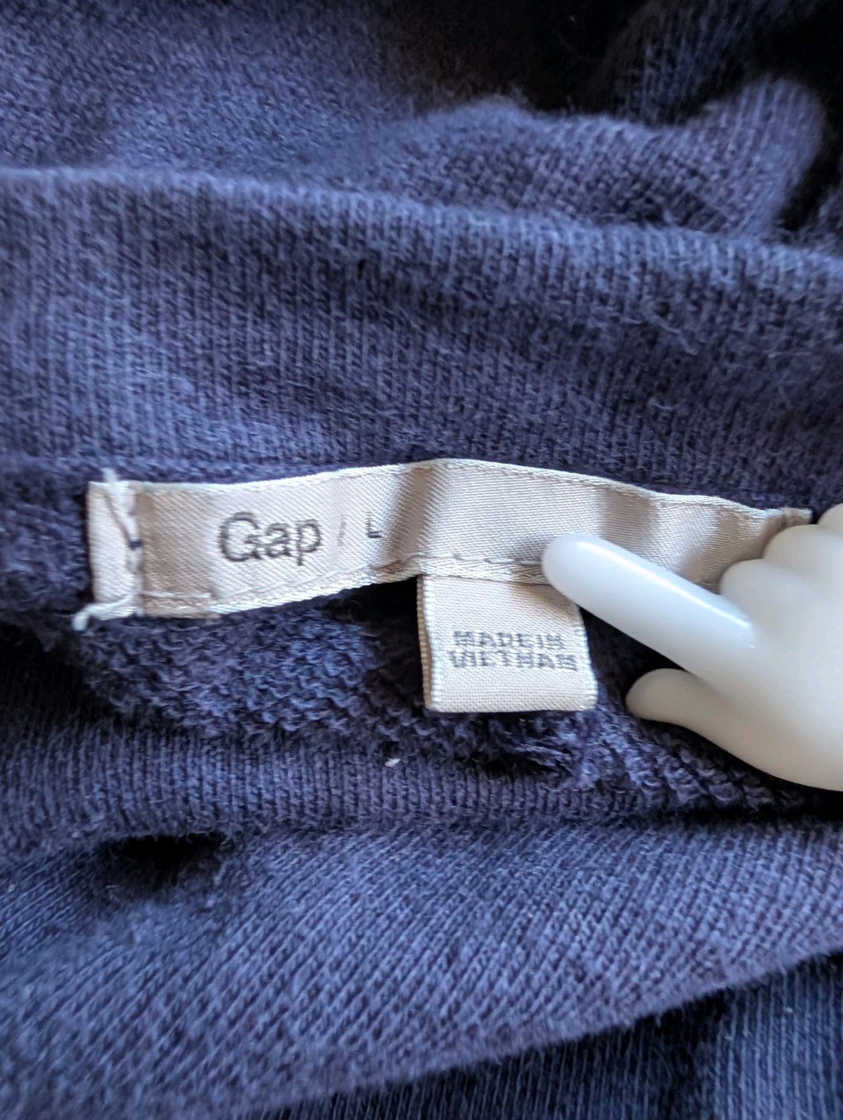 Gap Navy Blue Cotton Long Sleeve Pocket T-Shirt Dress Size L Mini RN 54023
