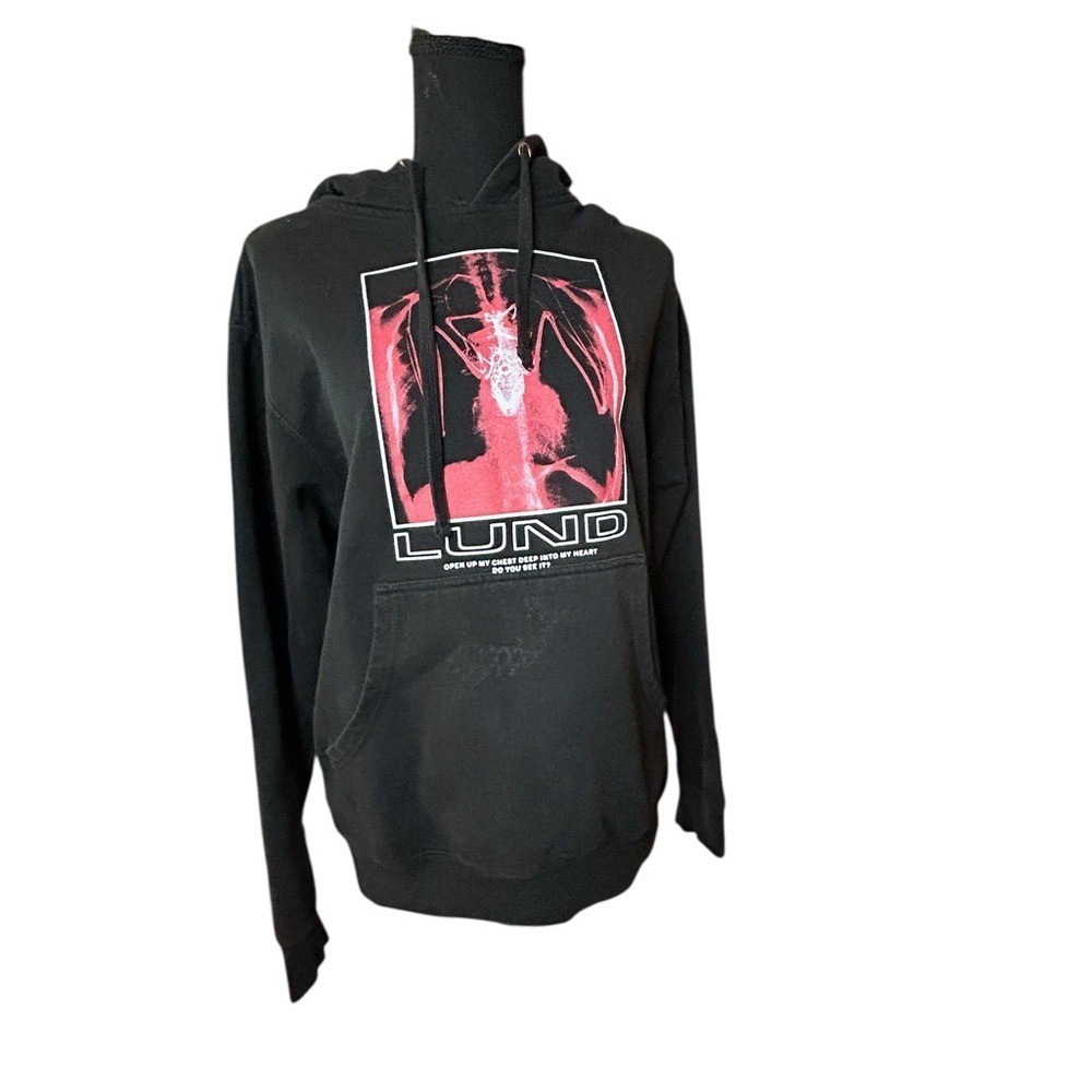 Black and Red Robert Lund Band Merch Hoodie Indie Underground Music Sweaters SM