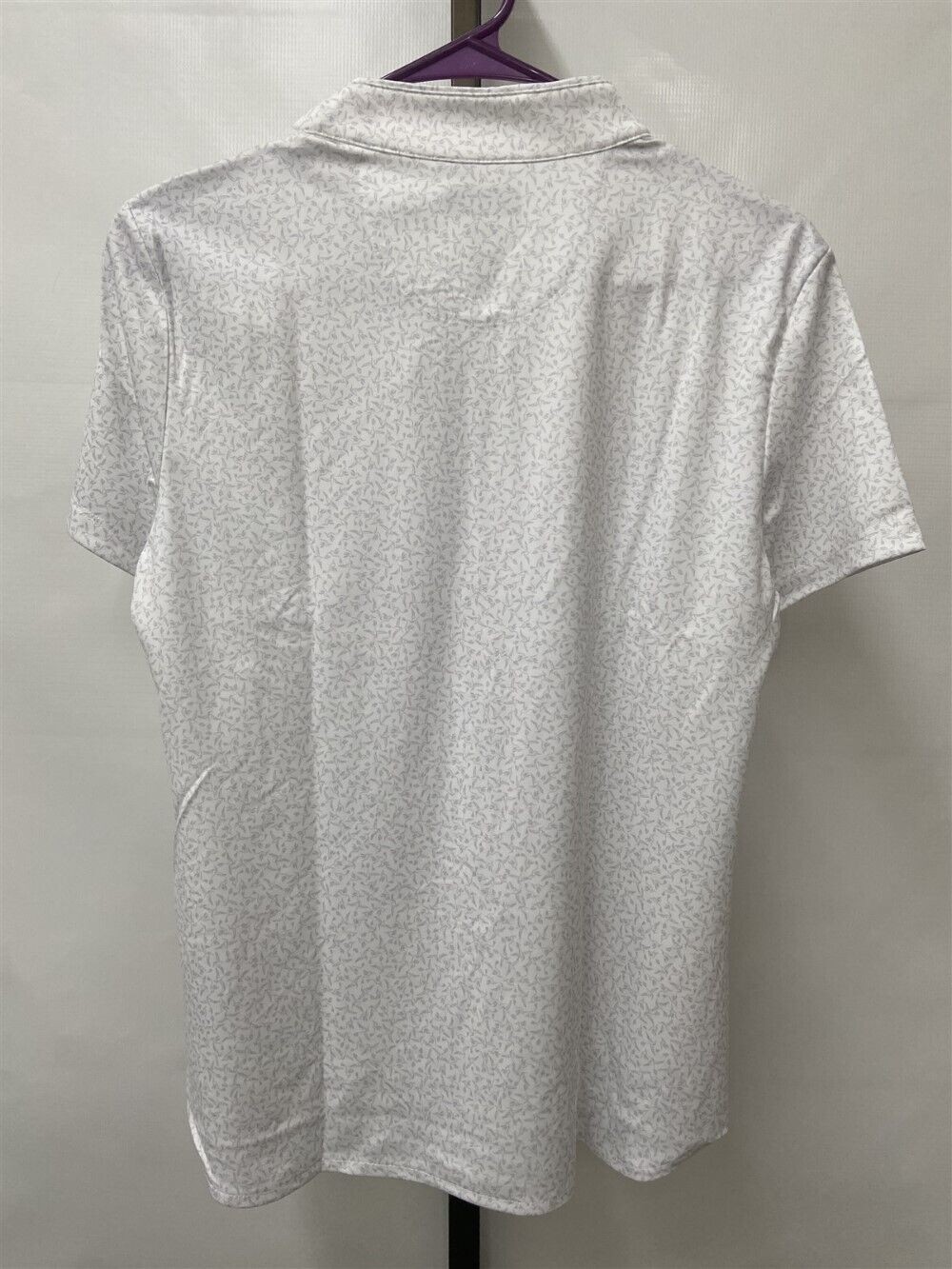 Greg Norman White Hummingbird Printed Tulip Short Sleeve Golf Polo Choose Size