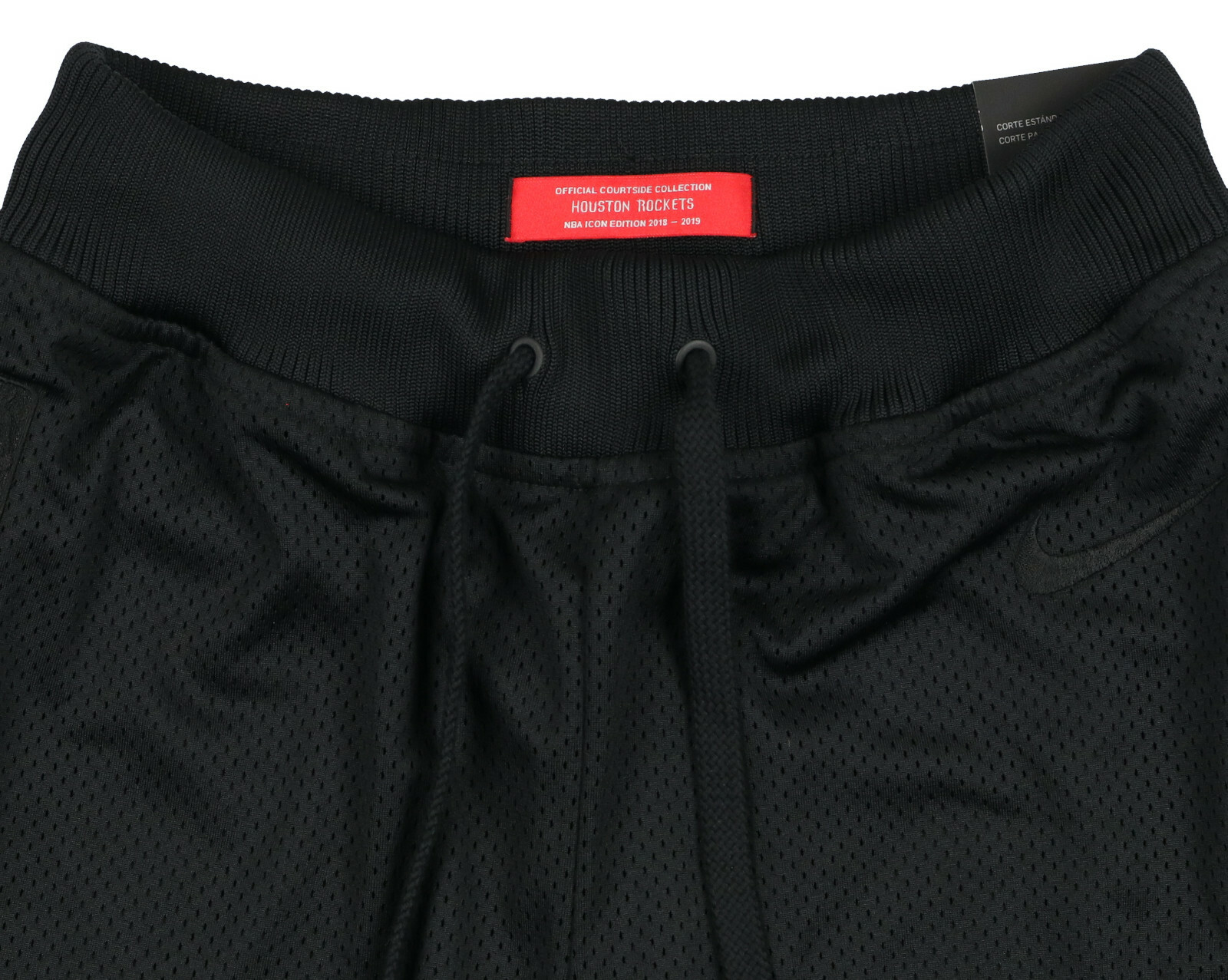 NIKE Houston Rockets Courtside Icon Basketball Shorts sz XL X-Large Triple Black